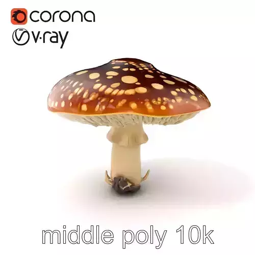 Butterfly Mushroom Realistic Texture model pack