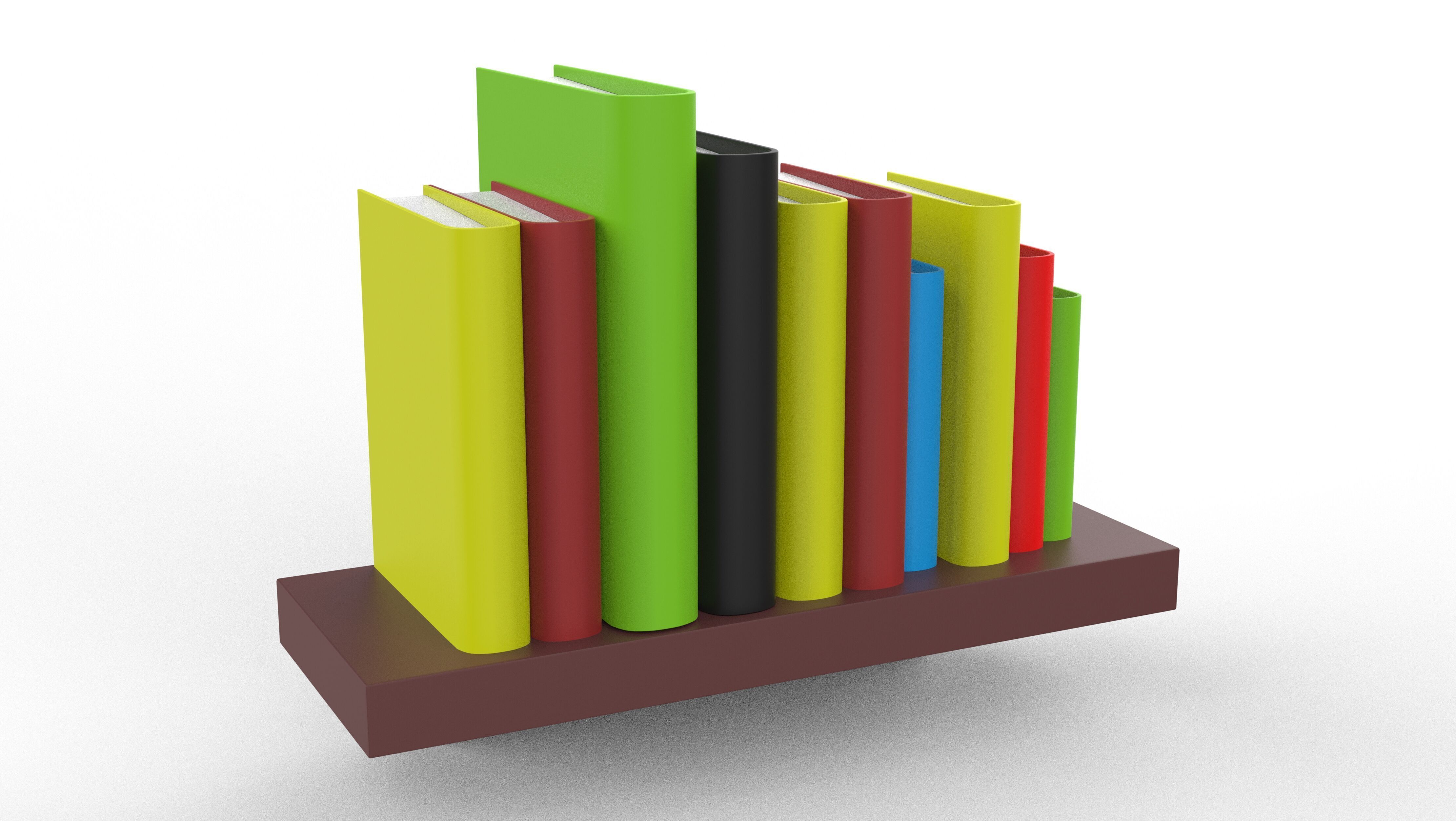 Bookshelf 3D model_9