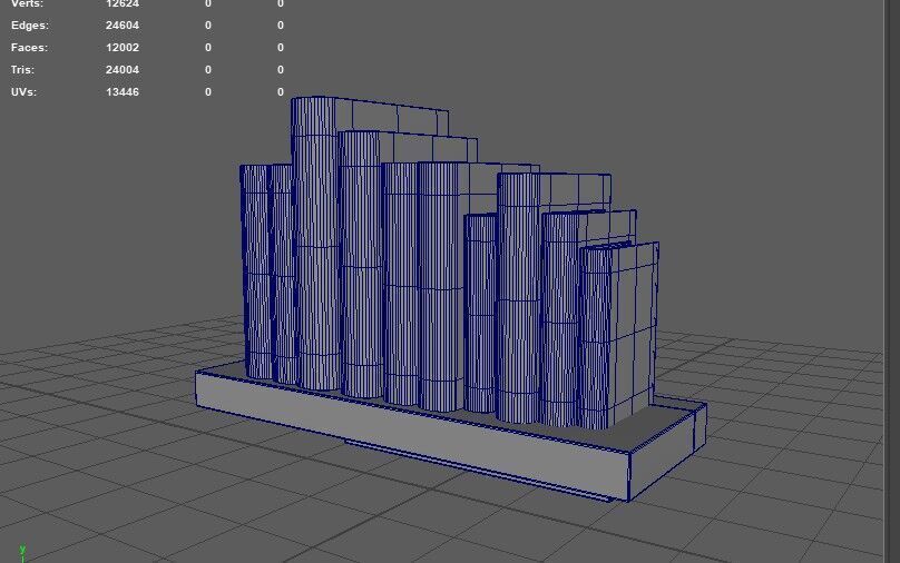 Bookshelf 3D model_11