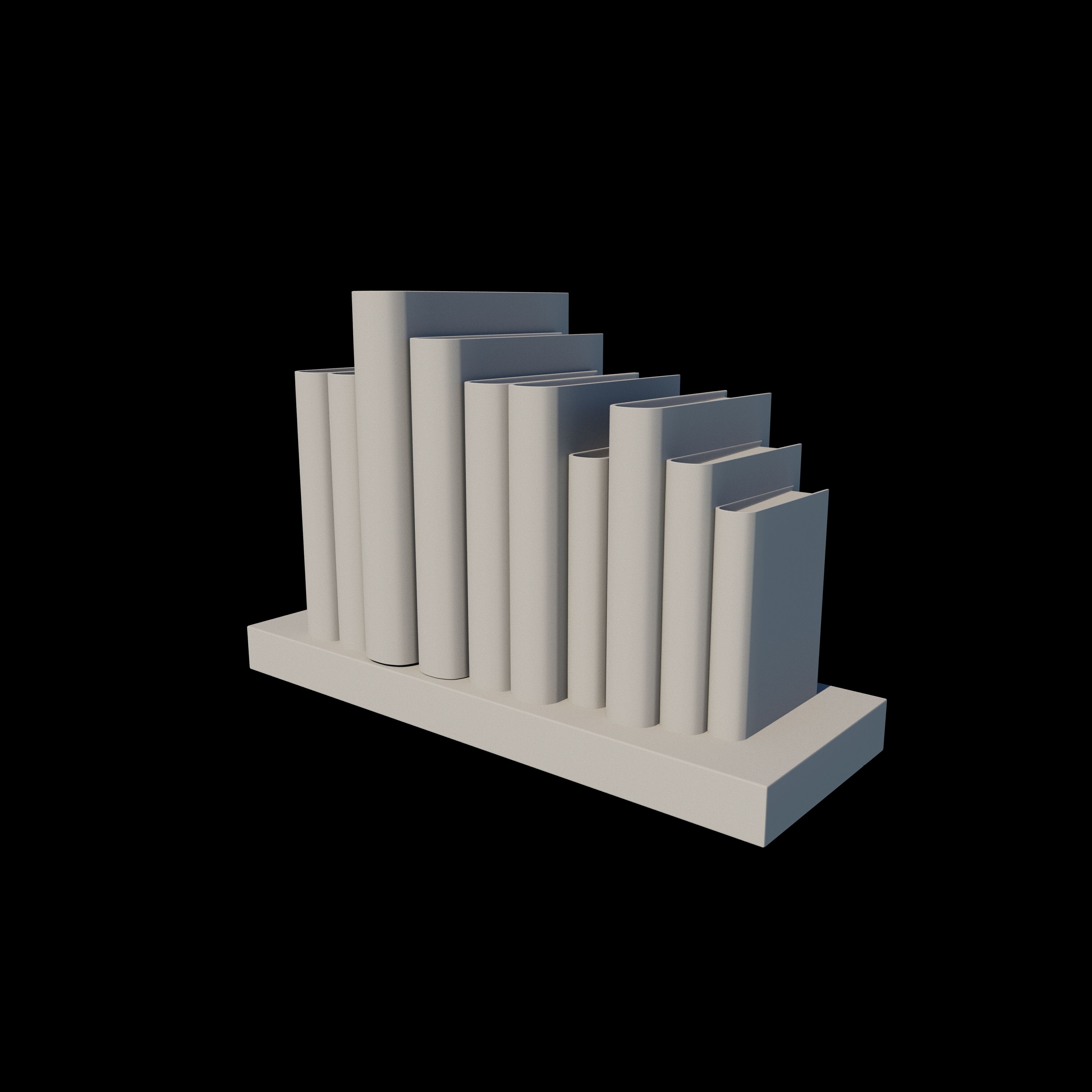 Bookshelf 3D model_13