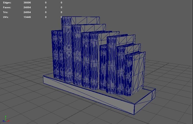 Bookshelf 3D model_12