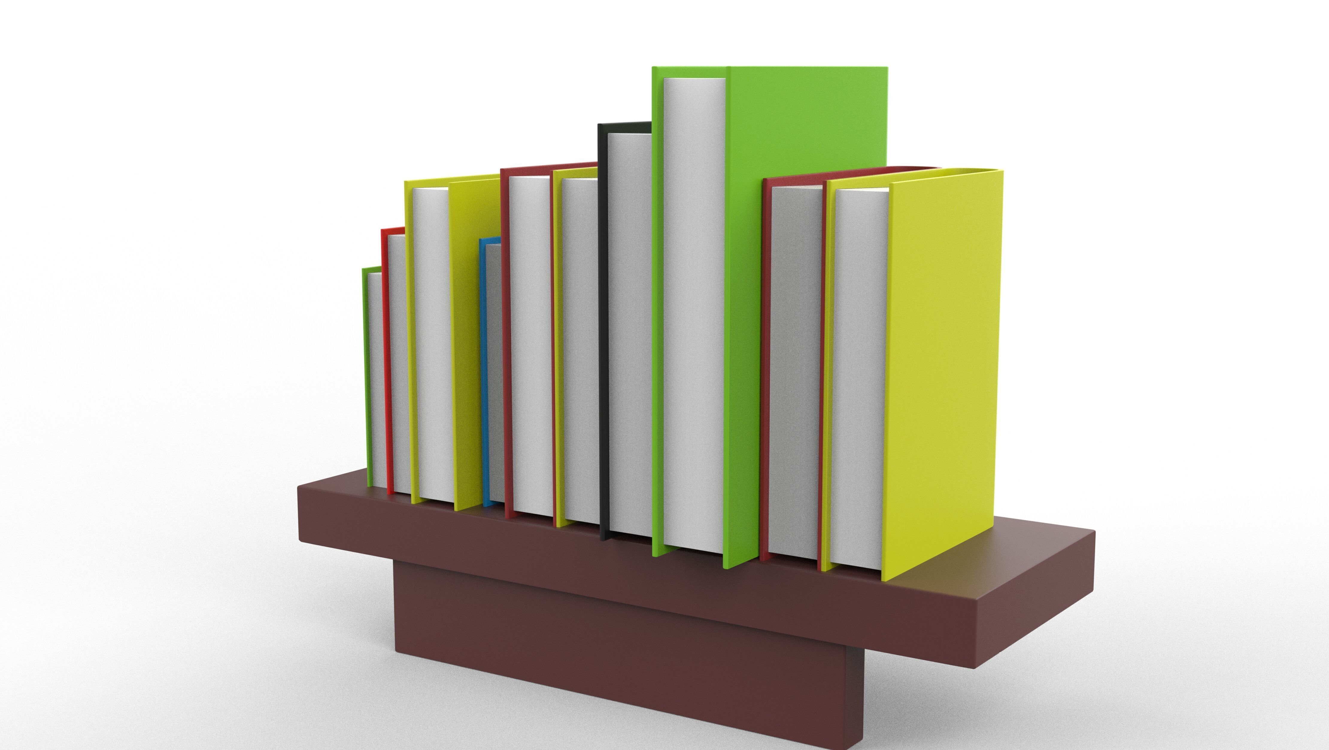 Bookshelf 3D model_8