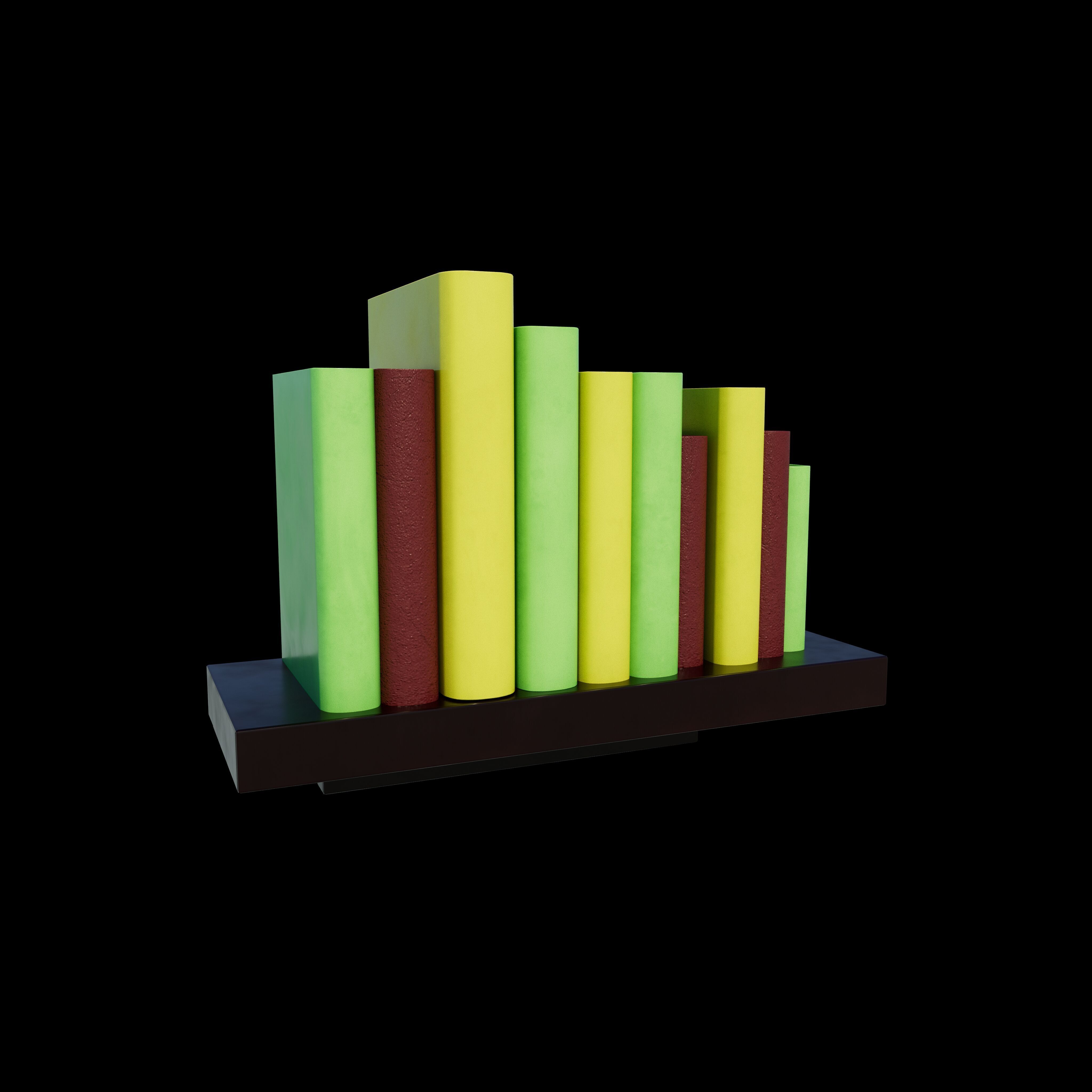 Bookshelf 3D model_6