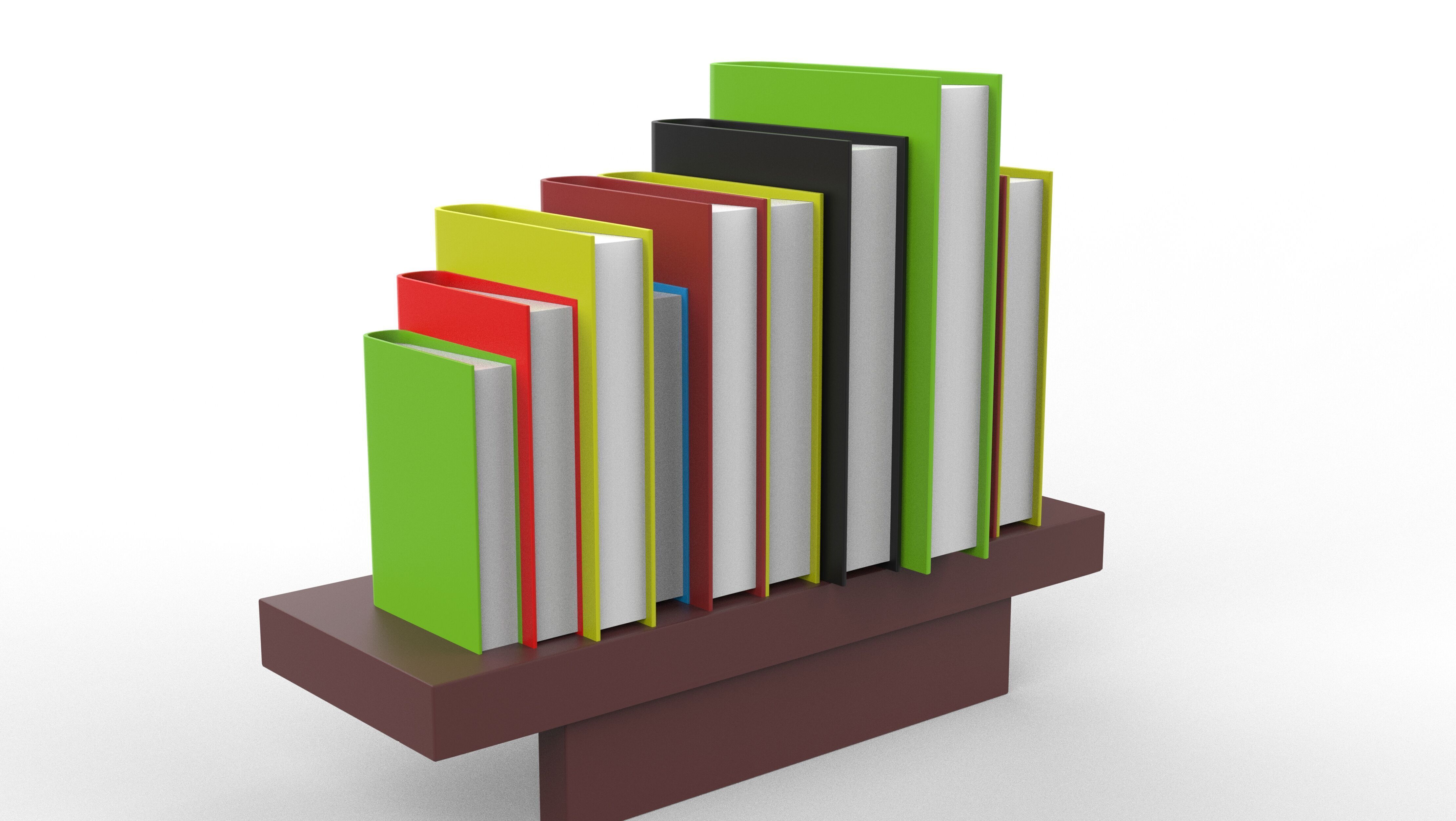 Bookshelf 3D model_5