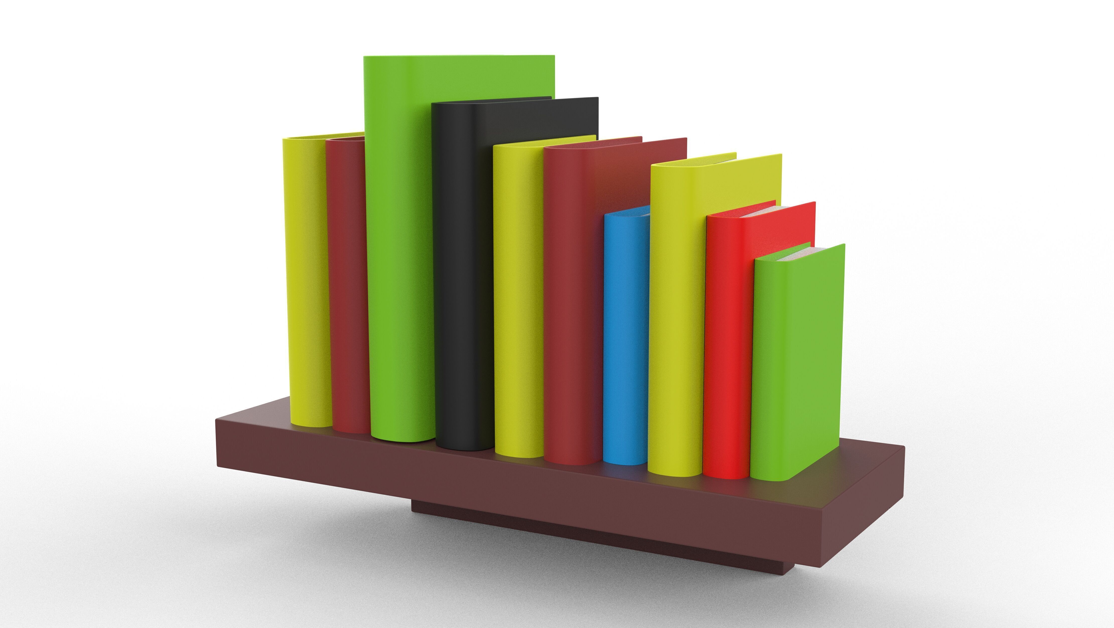 Bookshelf 3D model_7