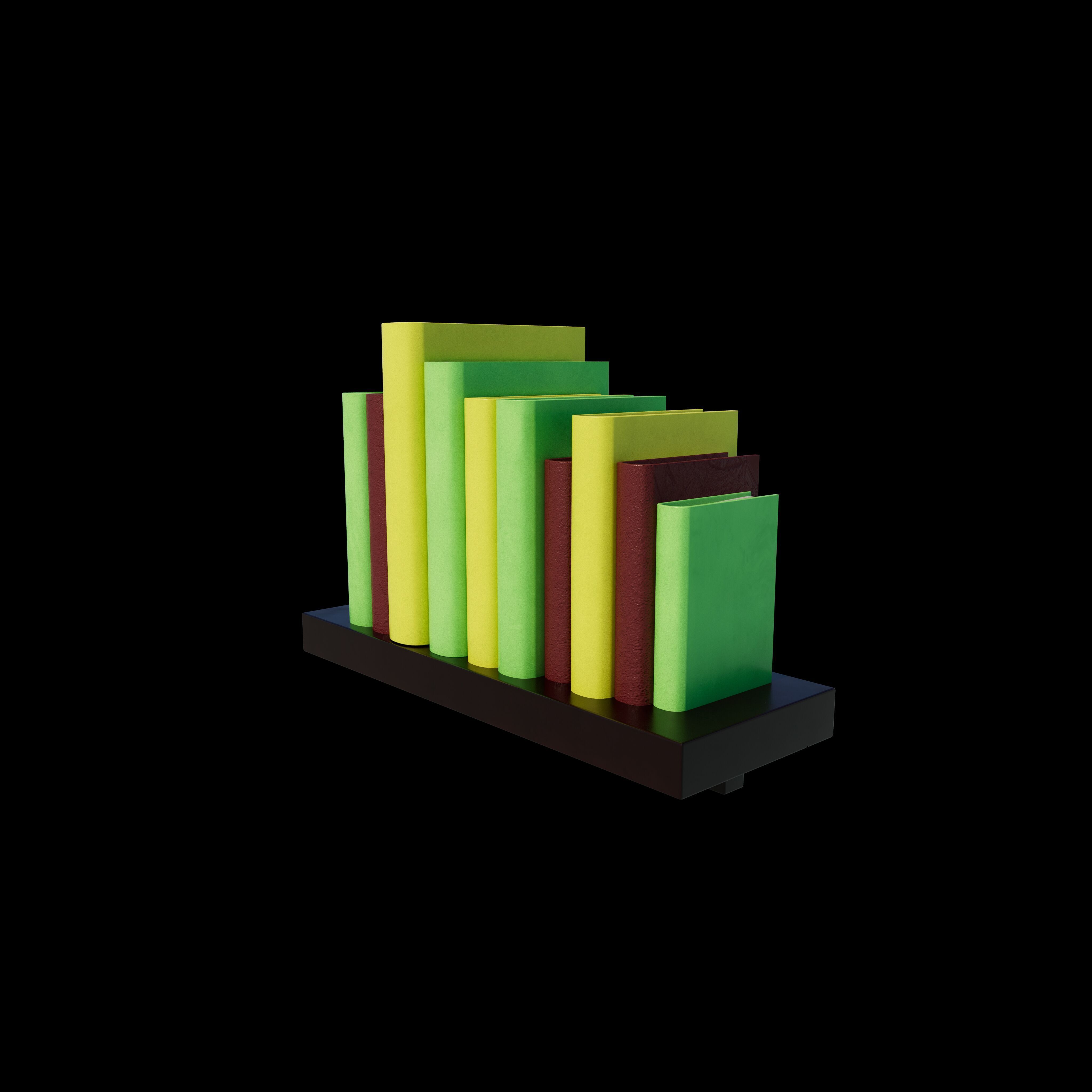 Bookshelf 3D model_3