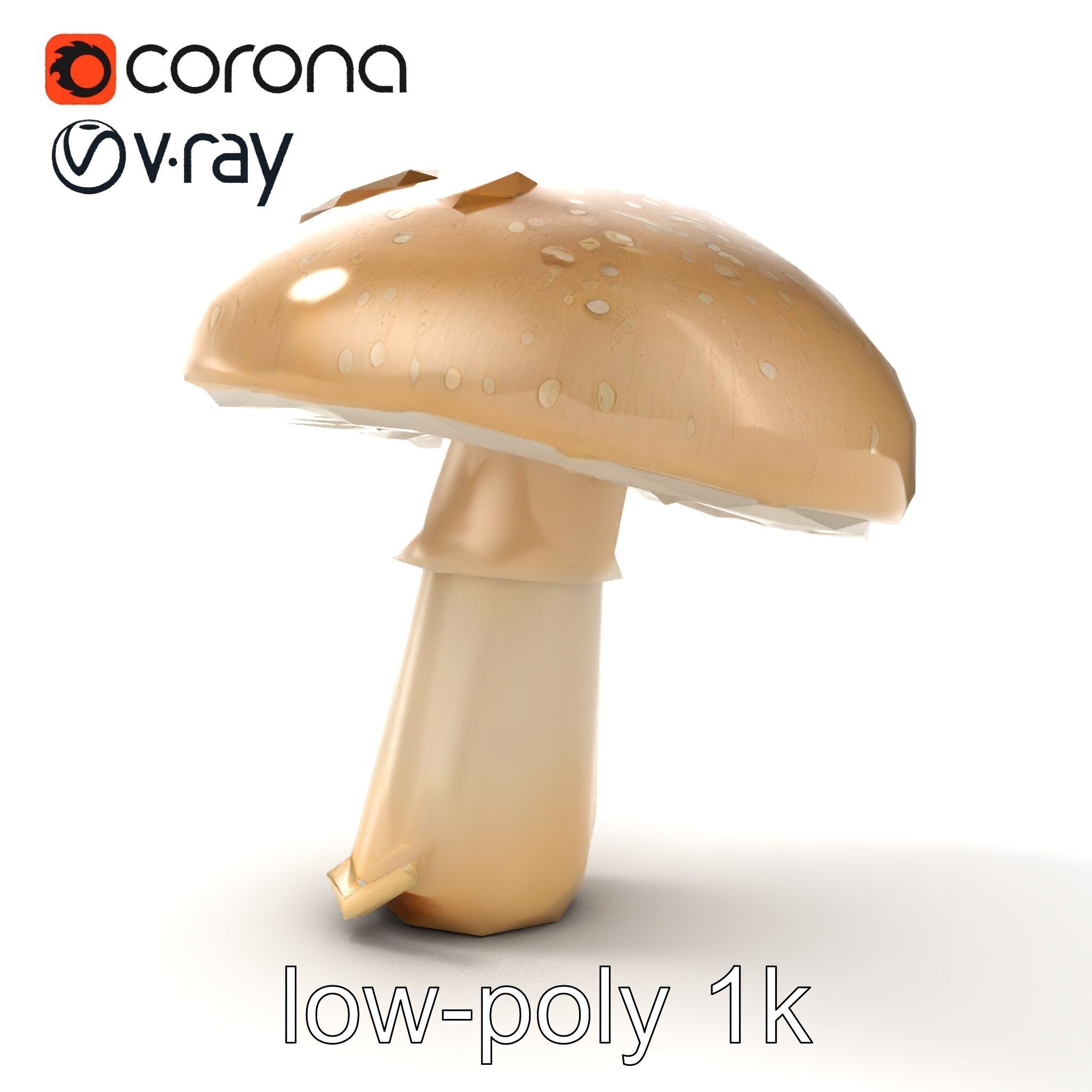 Dewy Mushroom Natural Curves Model Pack Low-poly 3D model_23