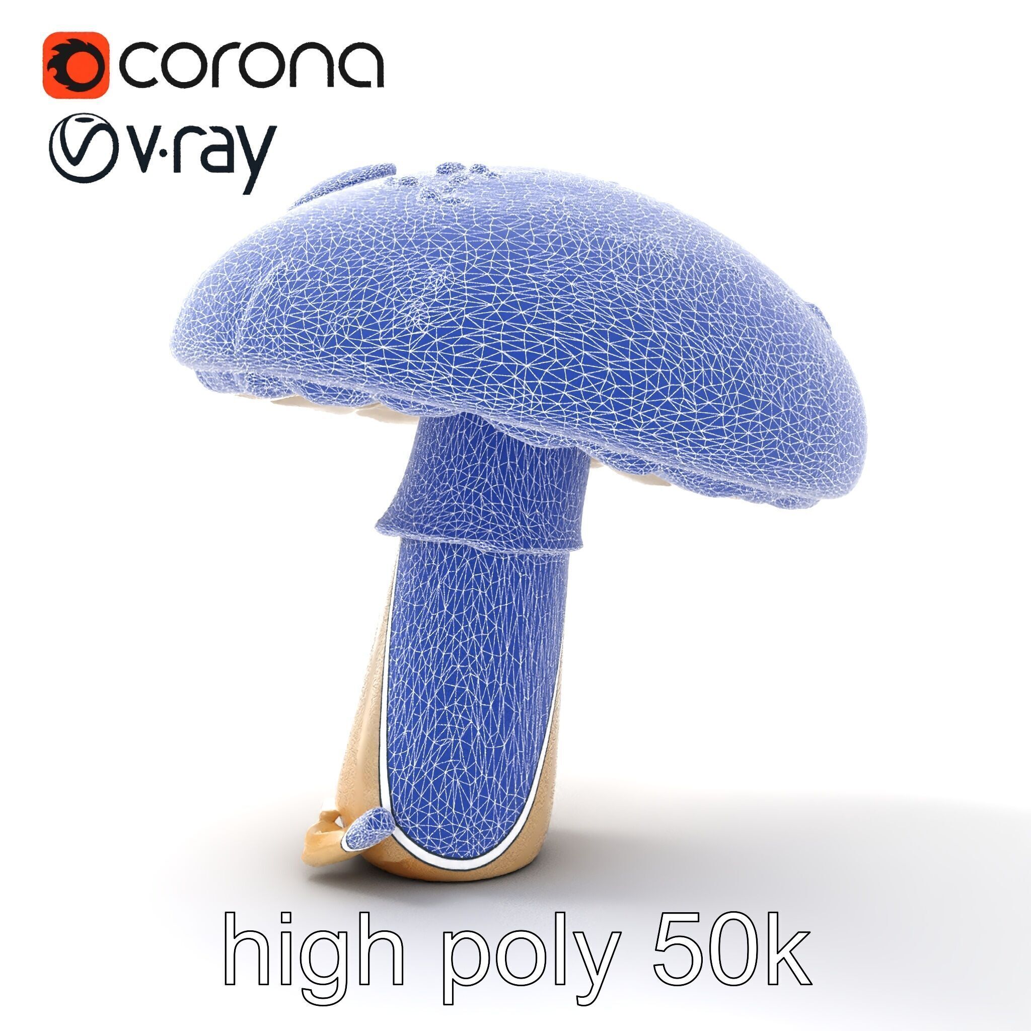 Dewy Mushroom Natural Curves Model Pack Low-poly 3D model_27