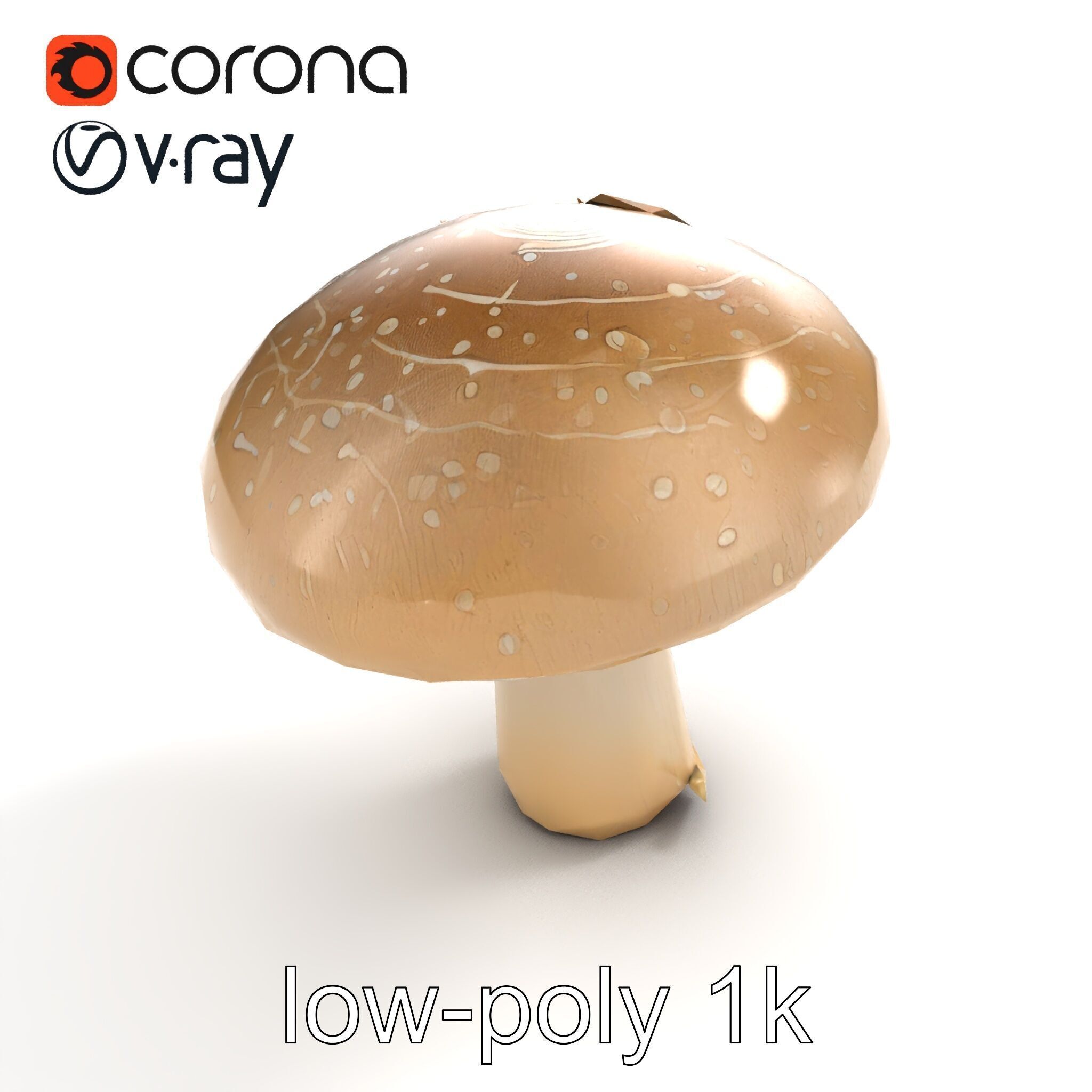 Dewy Mushroom Natural Curves Model Pack Low-poly 3D model_8