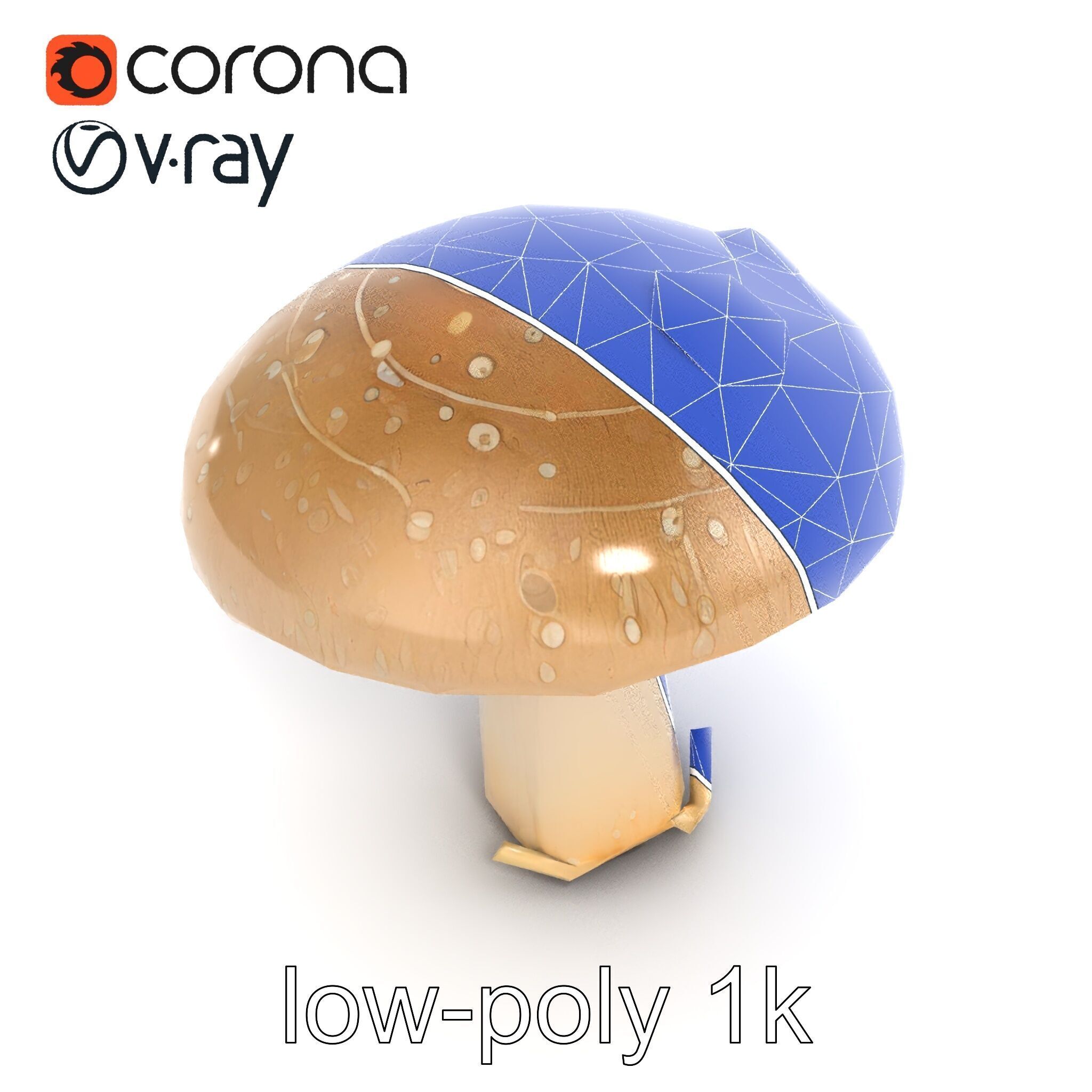 Dewy Mushroom Natural Curves Model Pack Low-poly 3D model_24