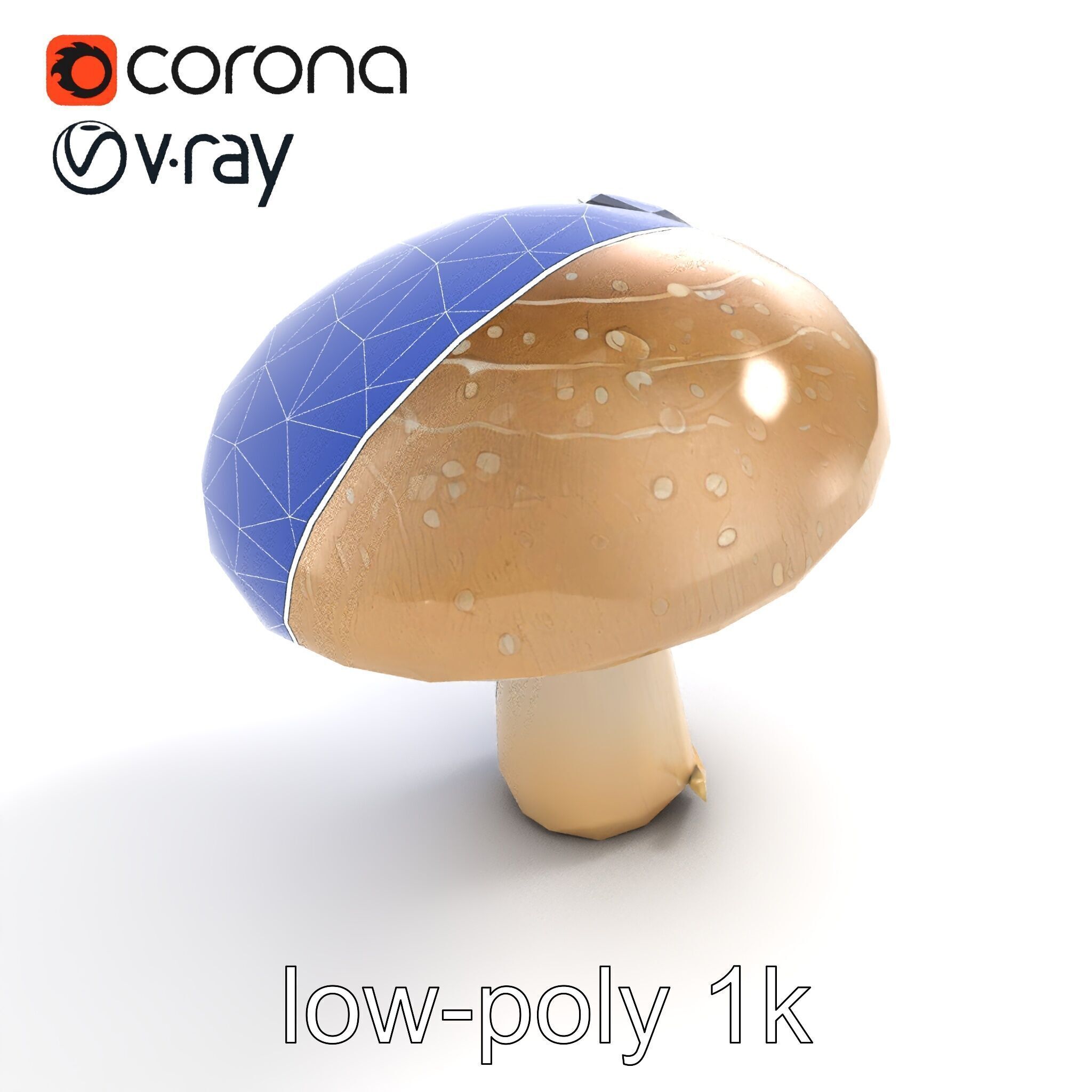 Dewy Mushroom Natural Curves Model Pack Low-poly 3D model_15