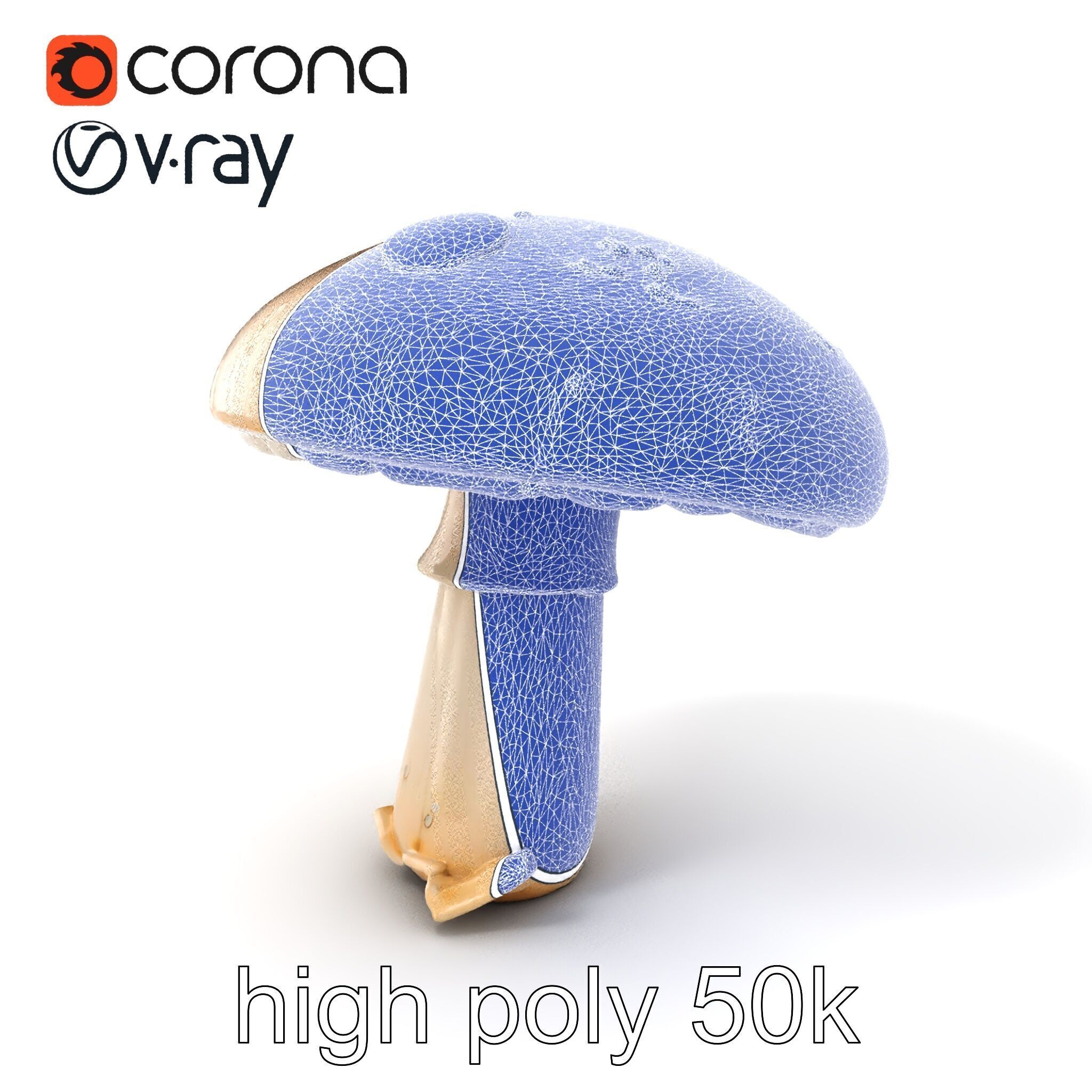 Dewy Mushroom Natural Curves Model Pack Low-poly 3D model_1