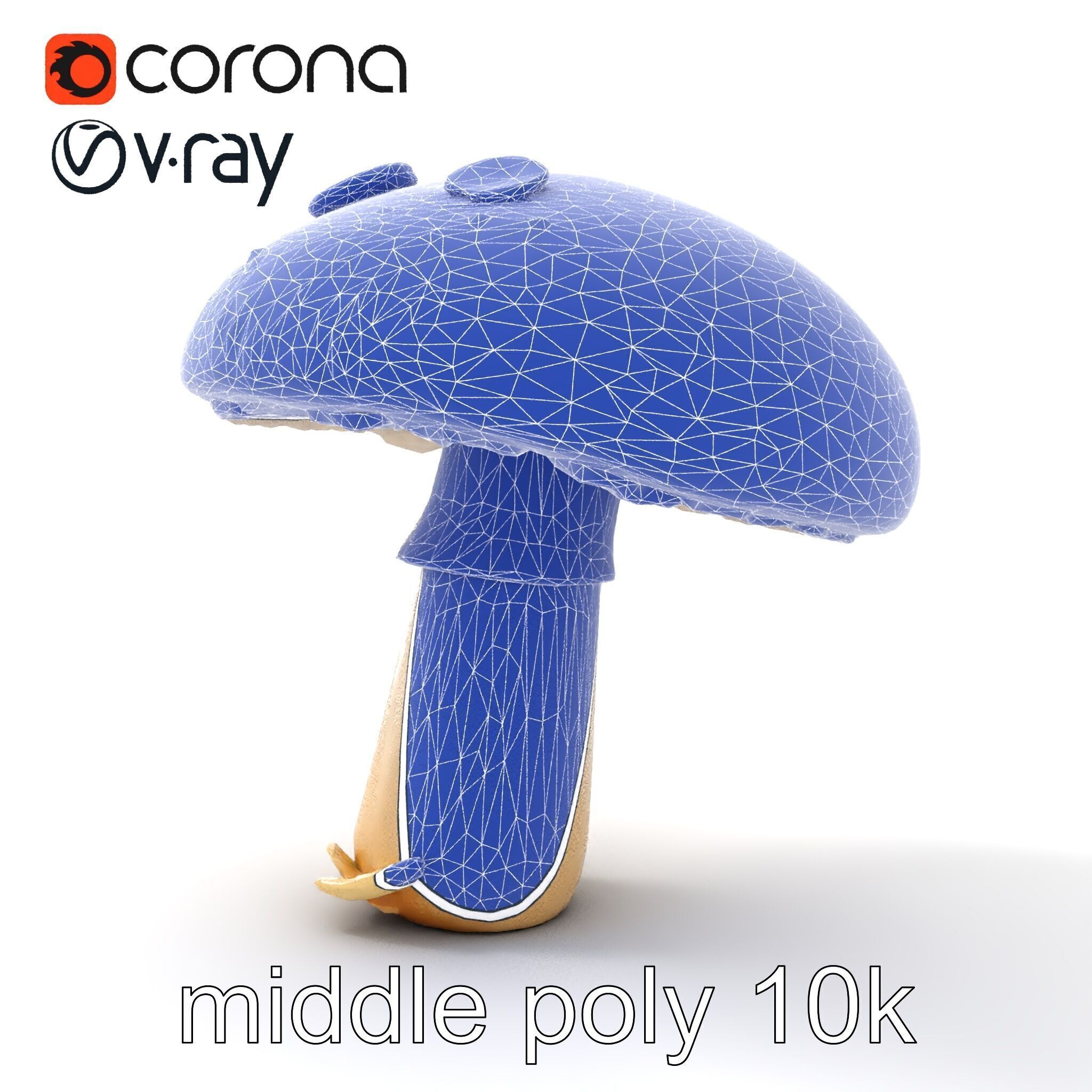 Dewy Mushroom Natural Curves Model Pack Low-poly 3D model_29