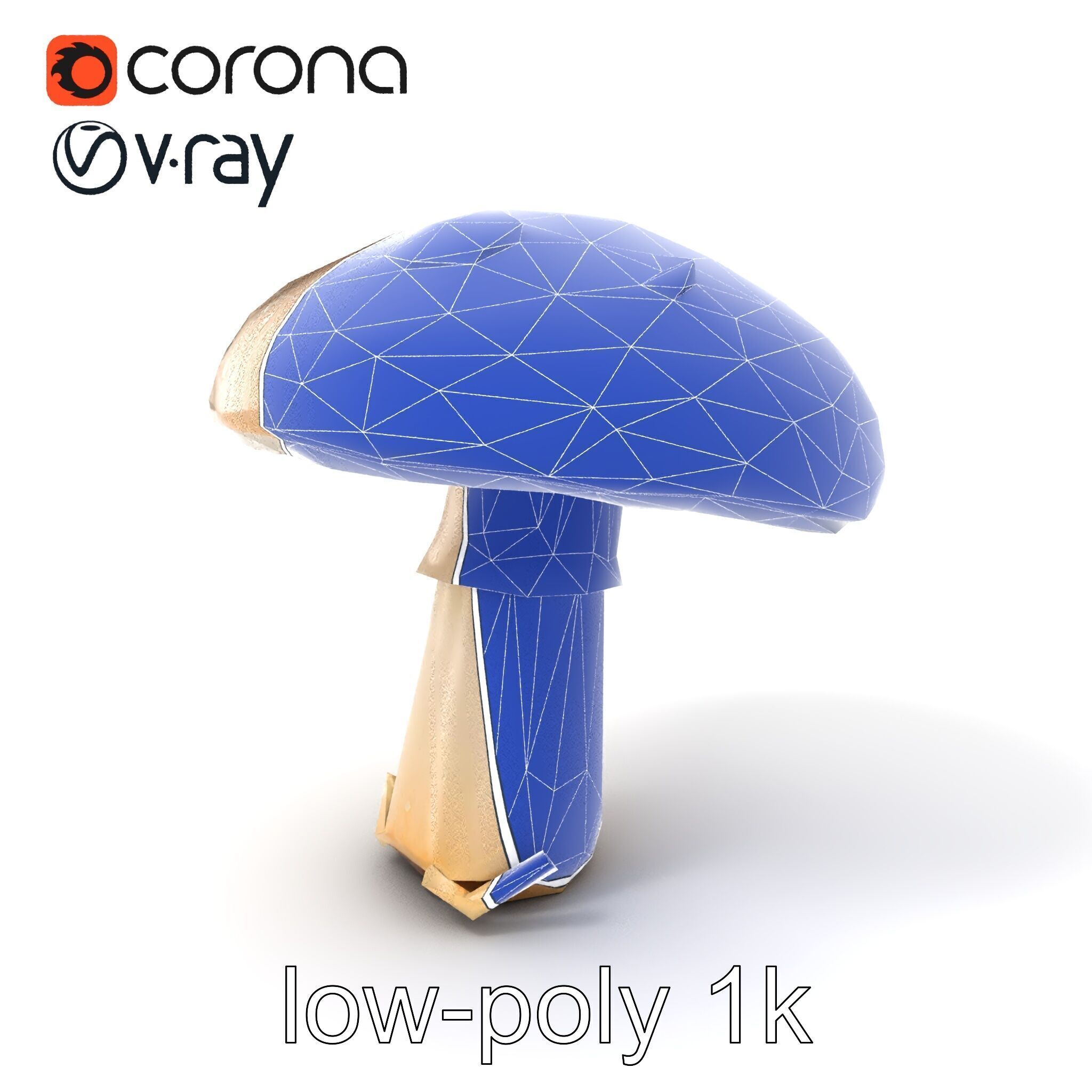 Dewy Mushroom Natural Curves Model Pack Low-poly 3D model_6
