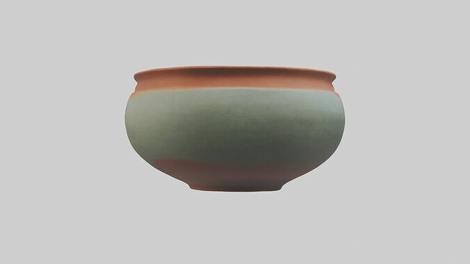 Pottery Bowl model Low-poly 3D model
