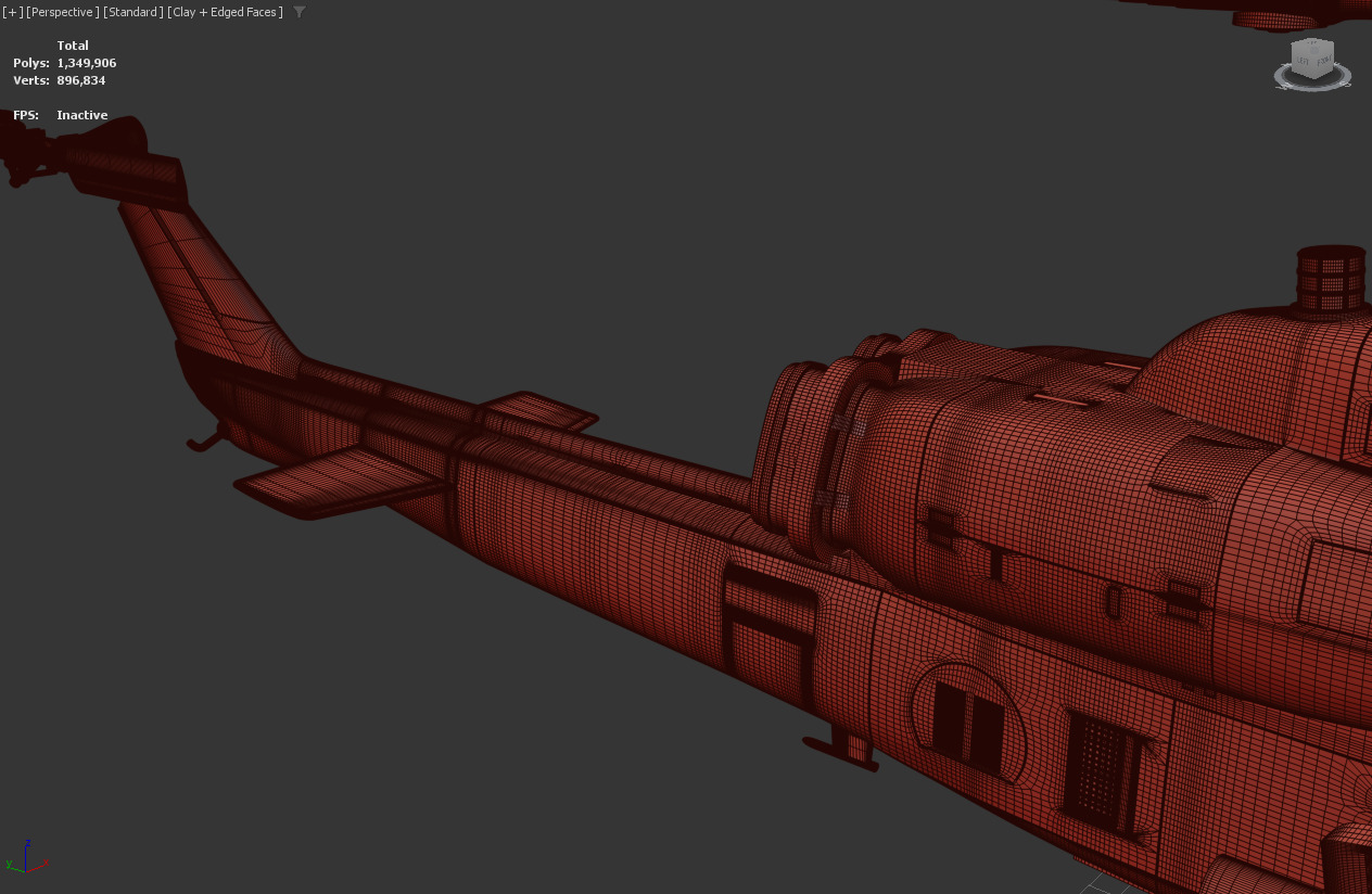 ah1w Helicopter 3D print model_8