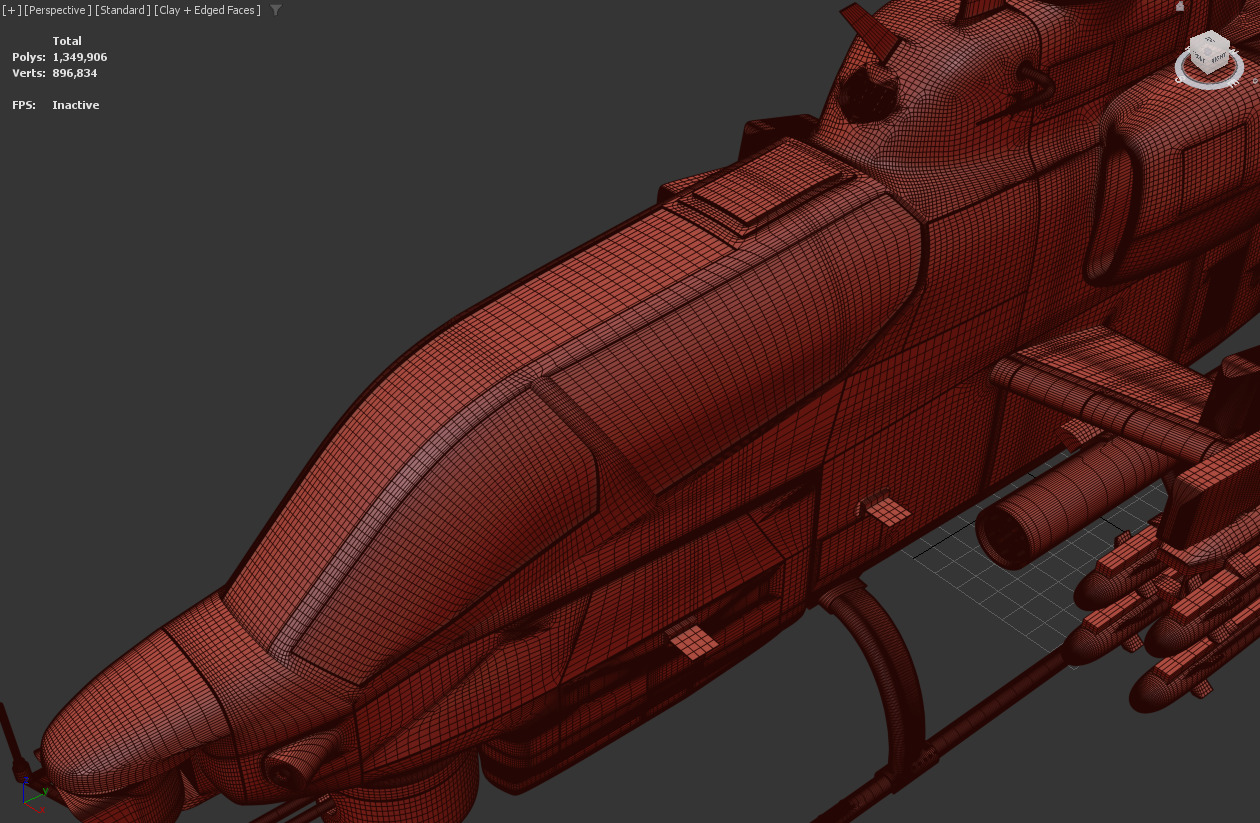 ah1w Helicopter 3D print model_6