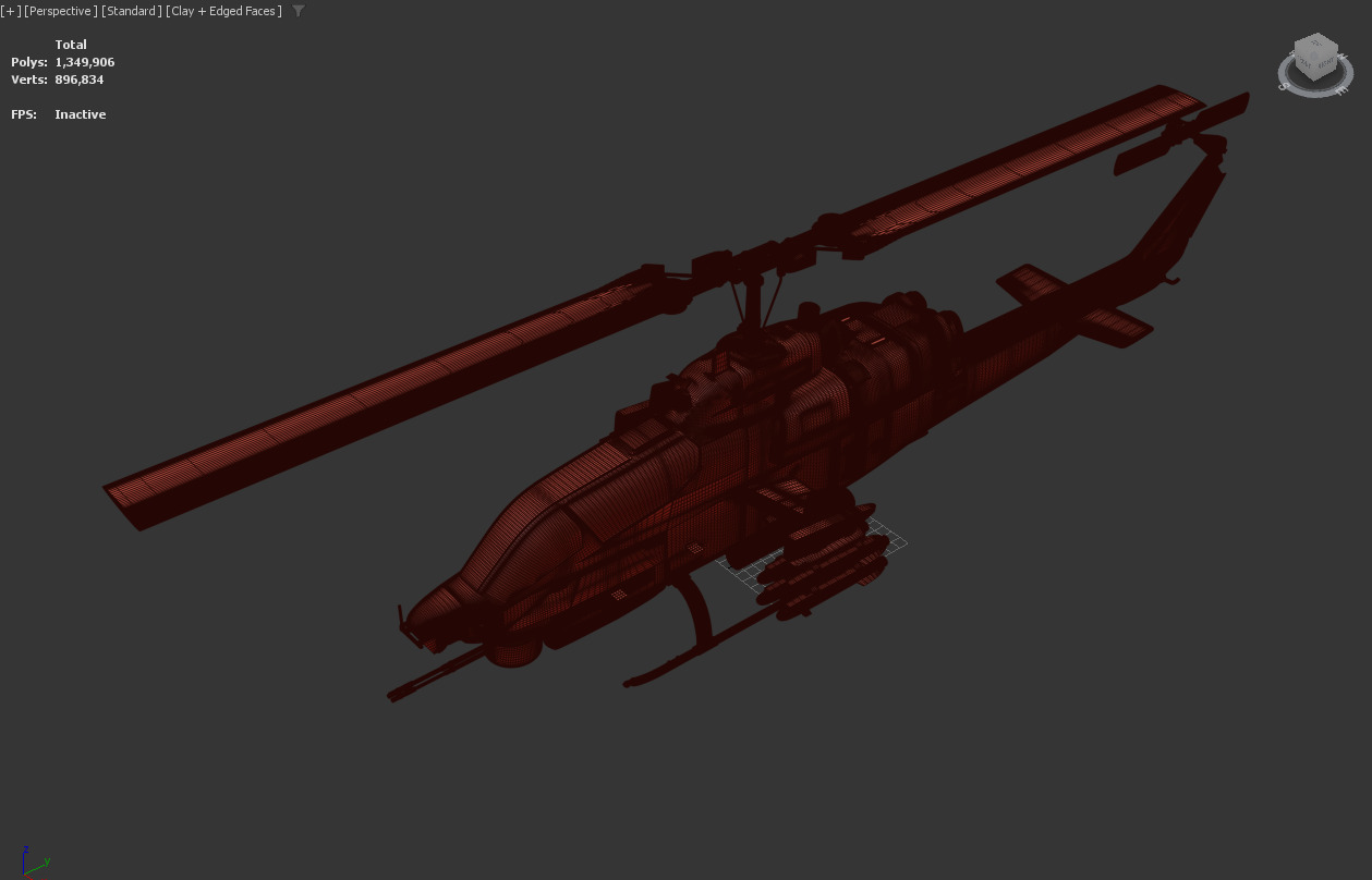 ah1w Helicopter 3D print model_5