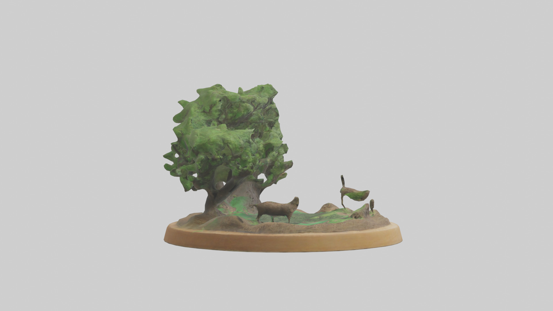 Preservation of Forests Sculpture model Low-poly 3D model_13
