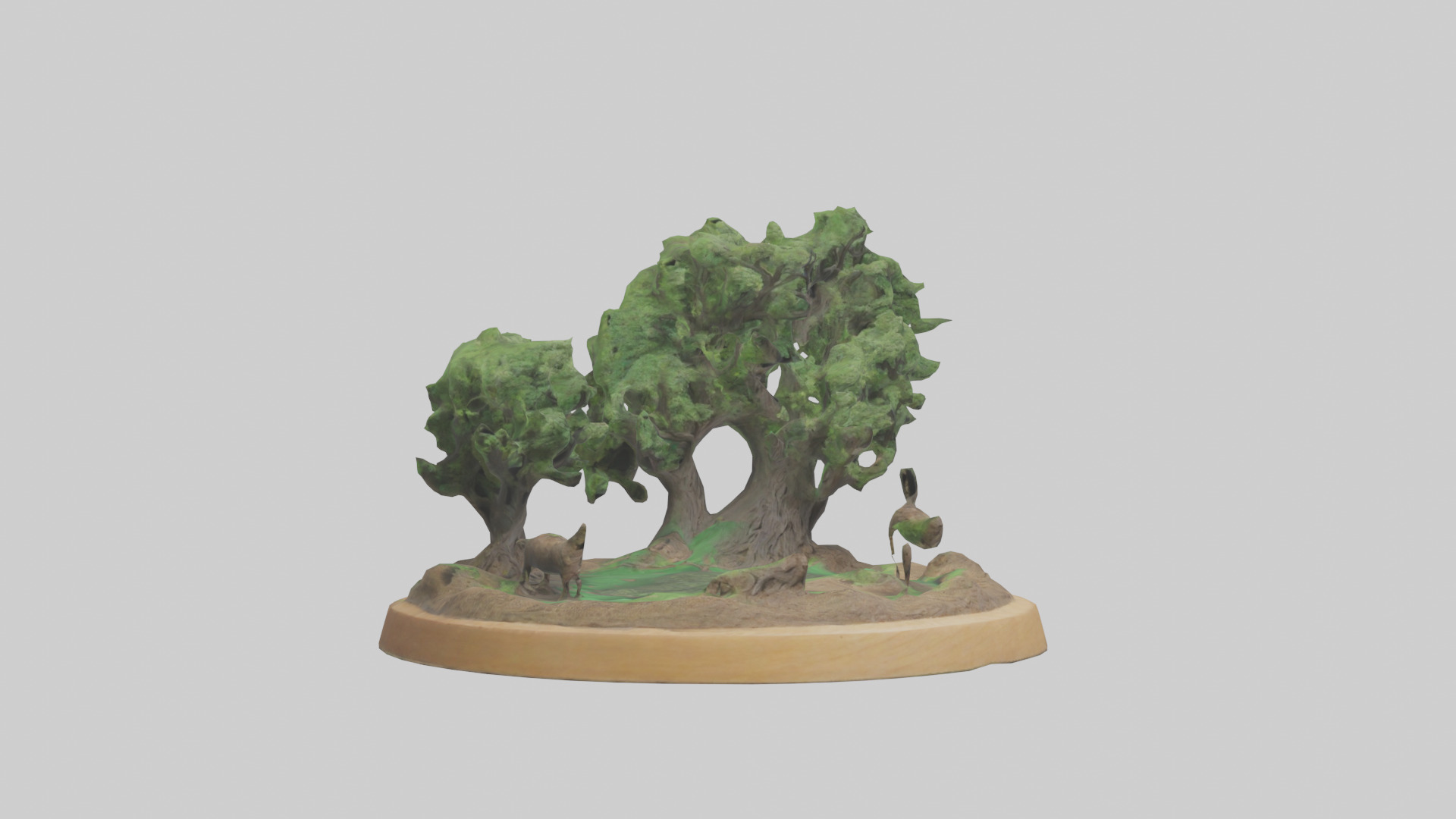Preservation of Forests Sculpture model Low-poly 3D model_11