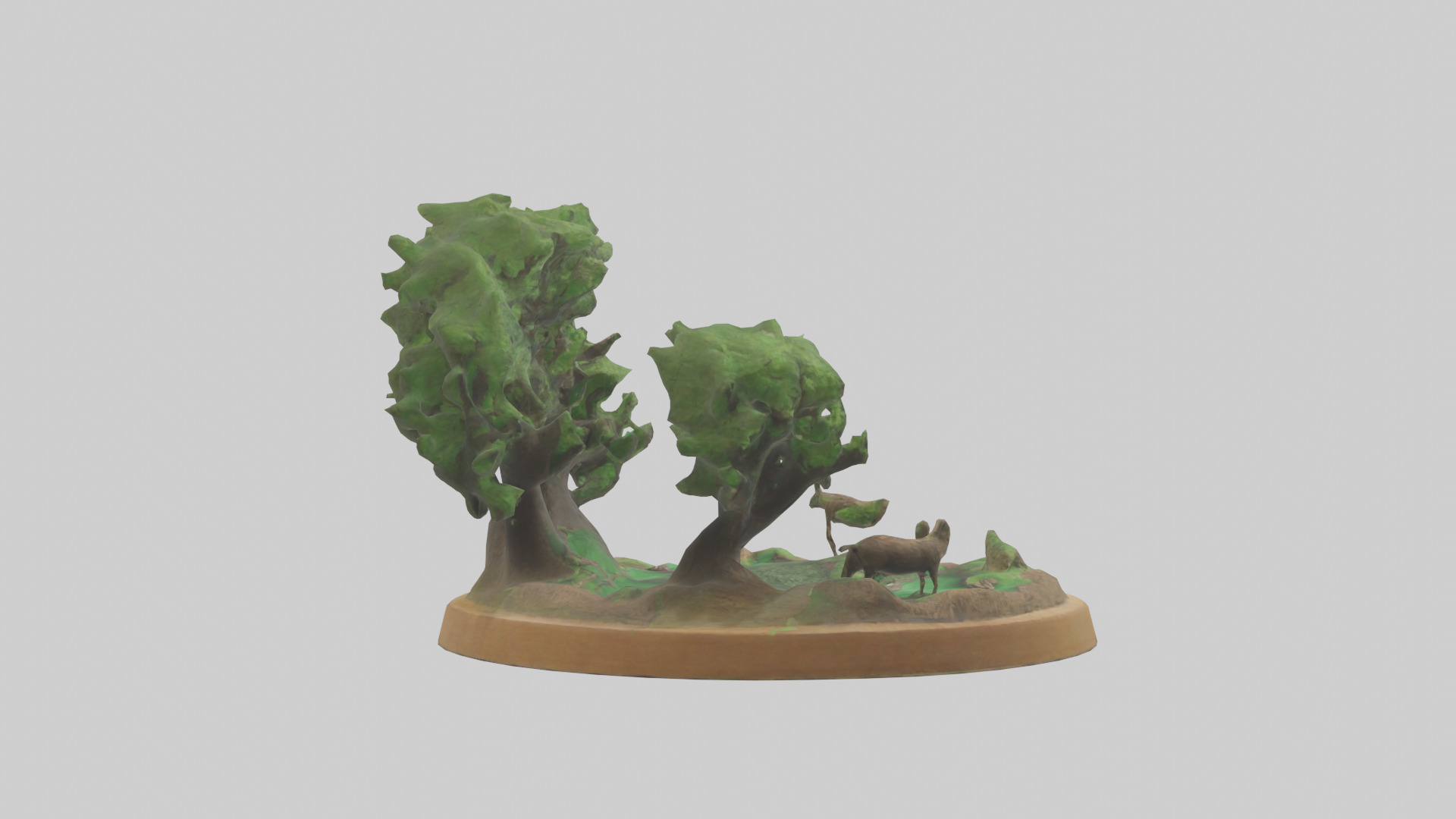 Preservation of Forests Sculpture model Low-poly 3D model_2
