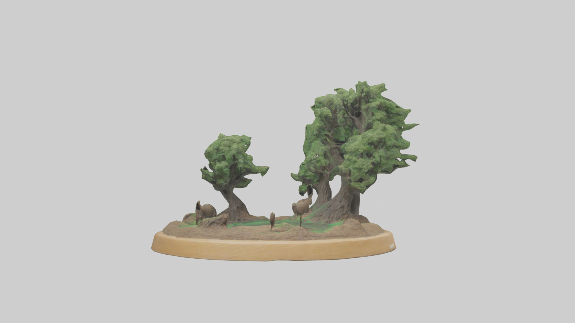Preservation of Forests Sculpture model Low-poly 3D model_9