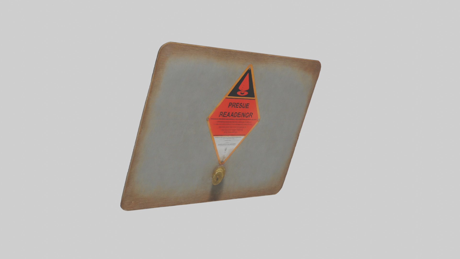 Pressure Valve Area Danger Sign model Low-poly 3D model_12