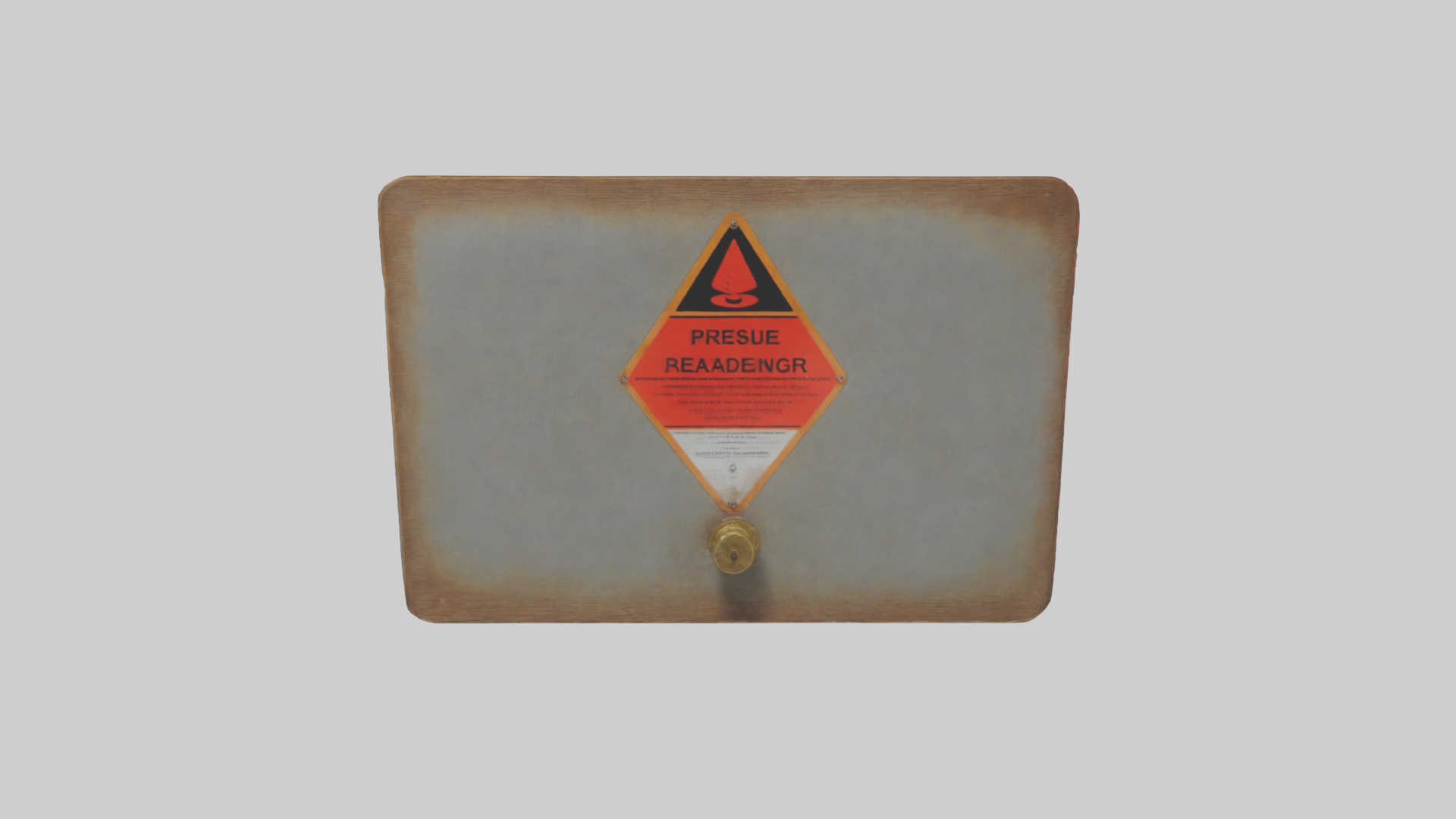 Pressure Valve Area Danger Sign model Low-poly 3D model_11
