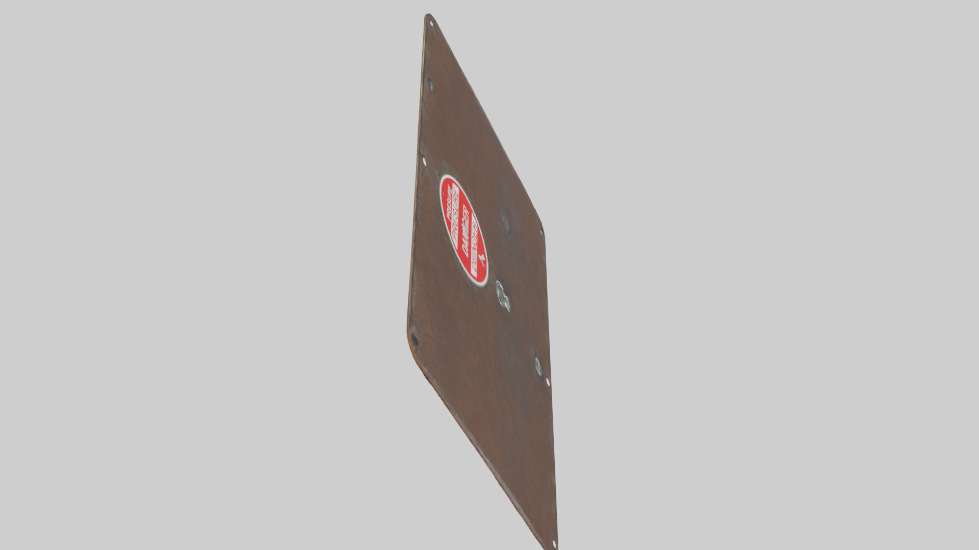 Pressure Valve Area Danger Sign model Low-poly 3D model_29