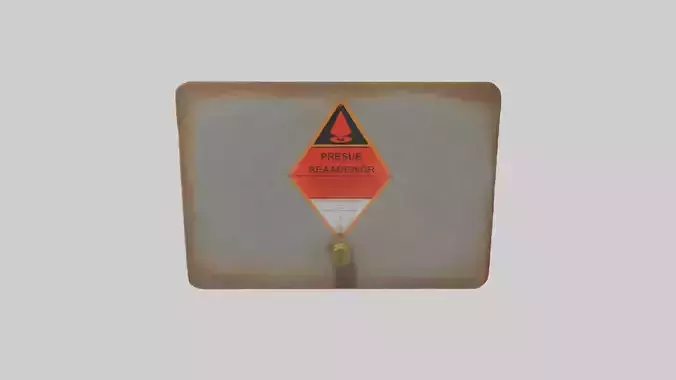 Pressure Valve Area Danger Sign model