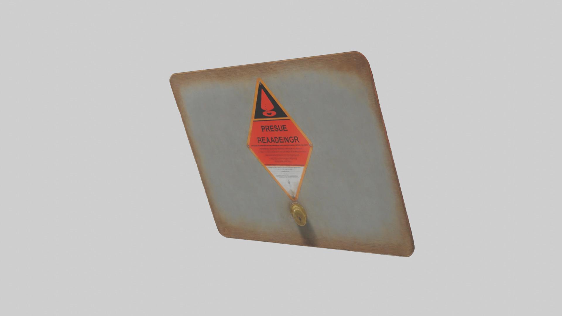 Pressure Valve Area Danger Sign model Low-poly 3D model_13