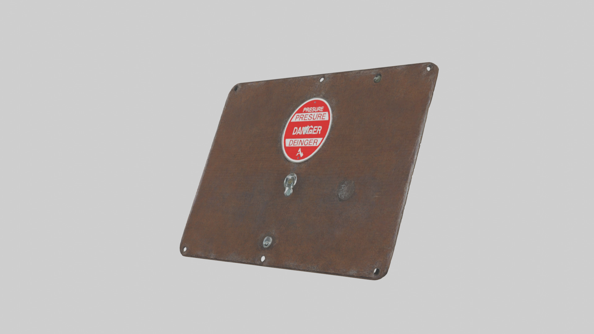 Pressure Valve Area Danger Sign model Low-poly 3D model_19