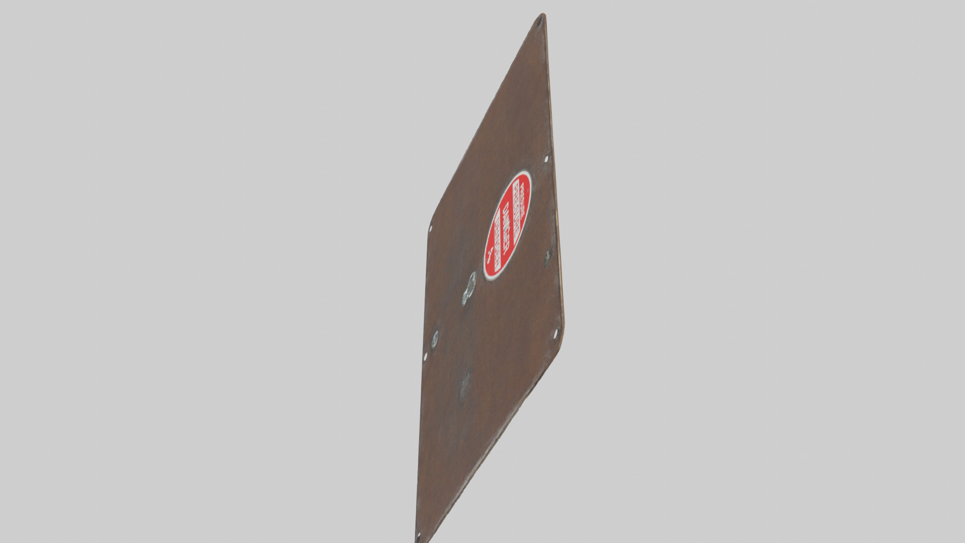 Pressure Valve Area Danger Sign model Low-poly 3D model_28
