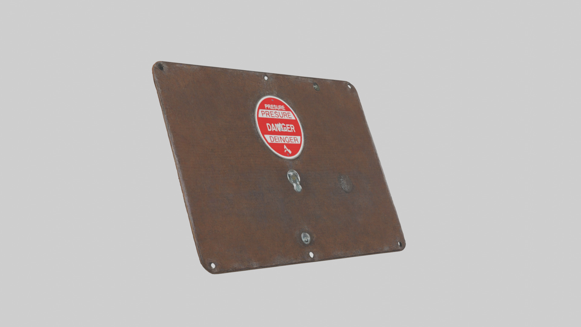 Pressure Valve Area Danger Sign model Low-poly 3D model_18