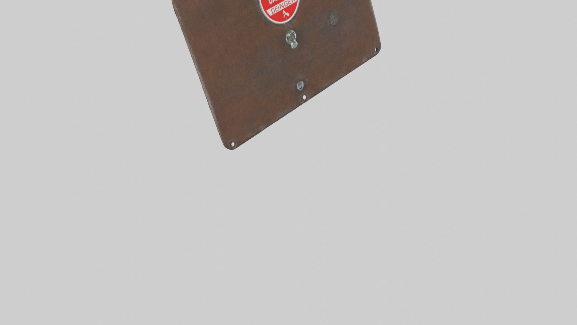 Pressure Valve Area Danger Sign model Low-poly 3D model_17