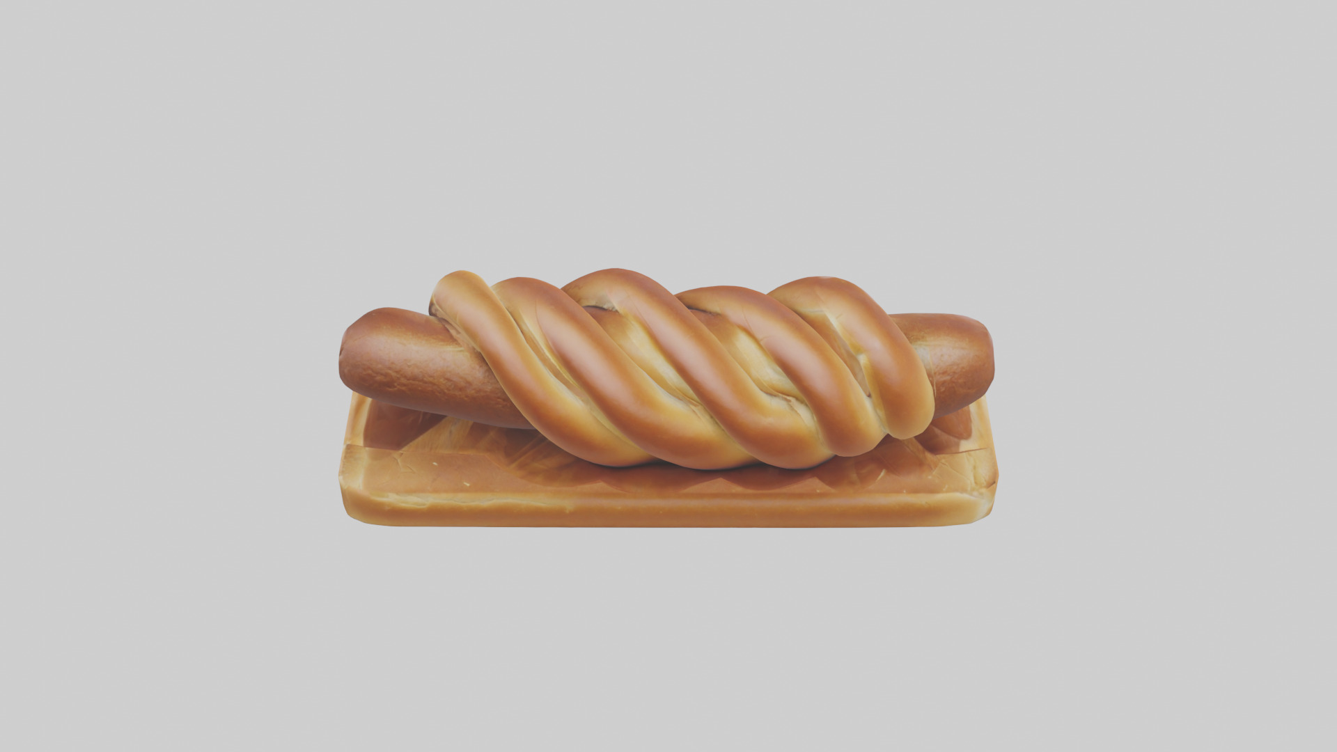 Pretzel dog model Low-poly 3D model_15