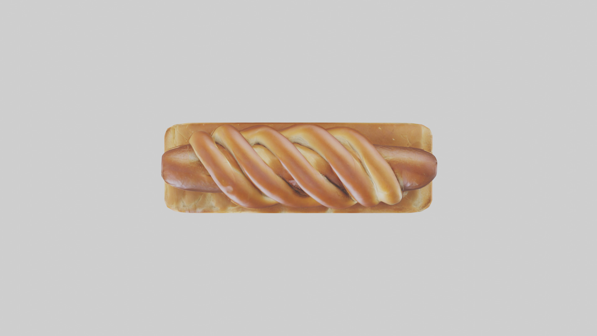 Pretzel dog model Low-poly 3D model_14