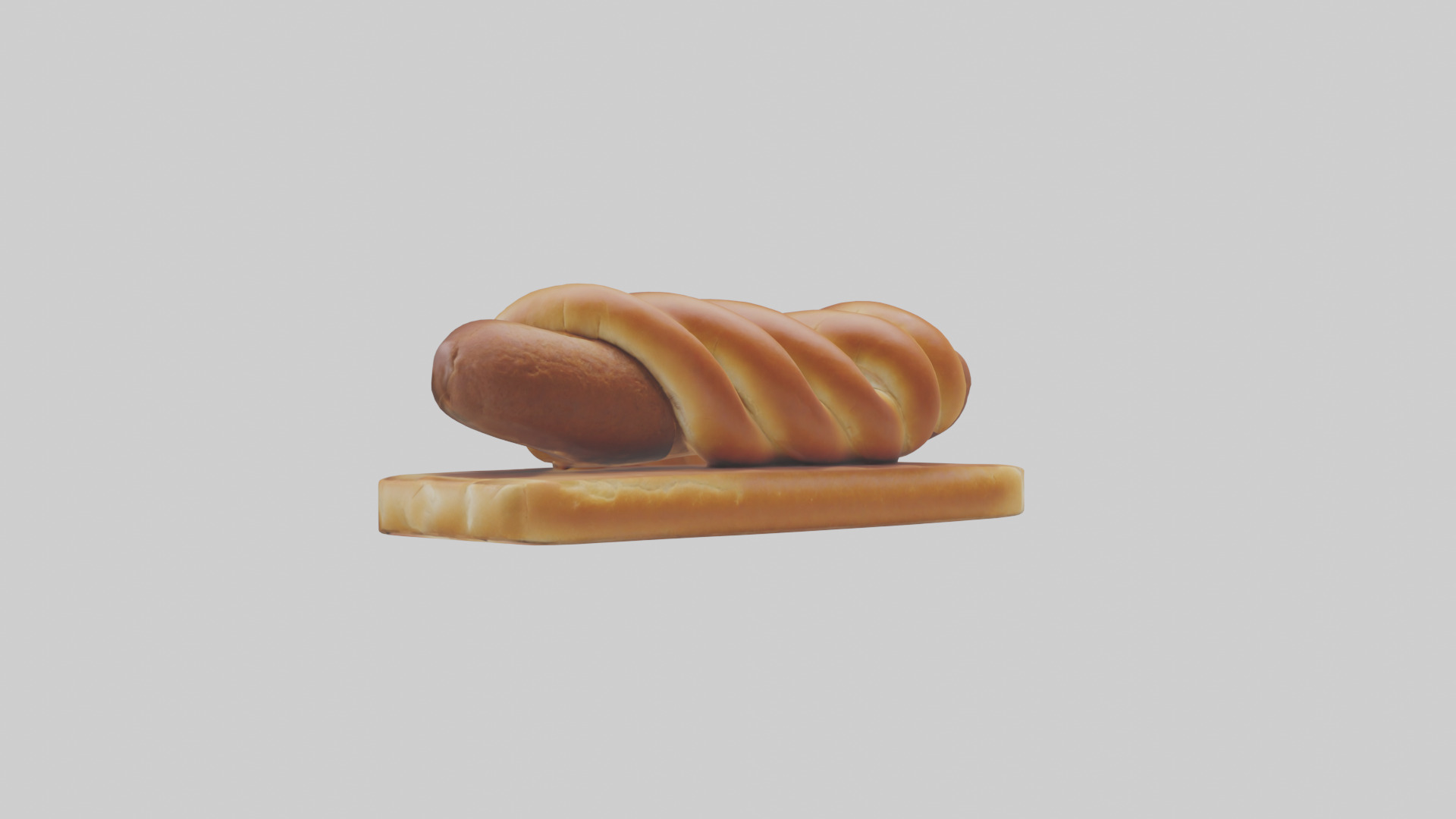 Pretzel dog model Low-poly 3D model_1