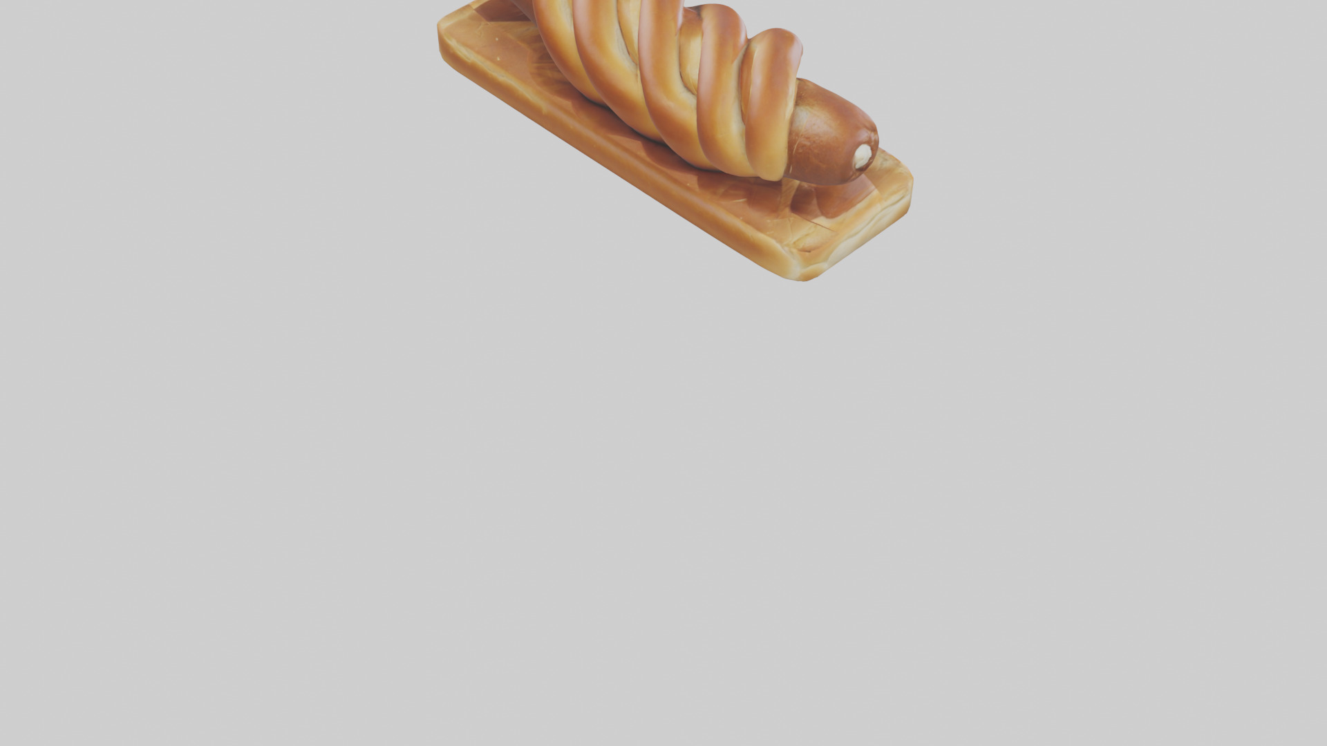 Pretzel dog model Low-poly 3D model_4