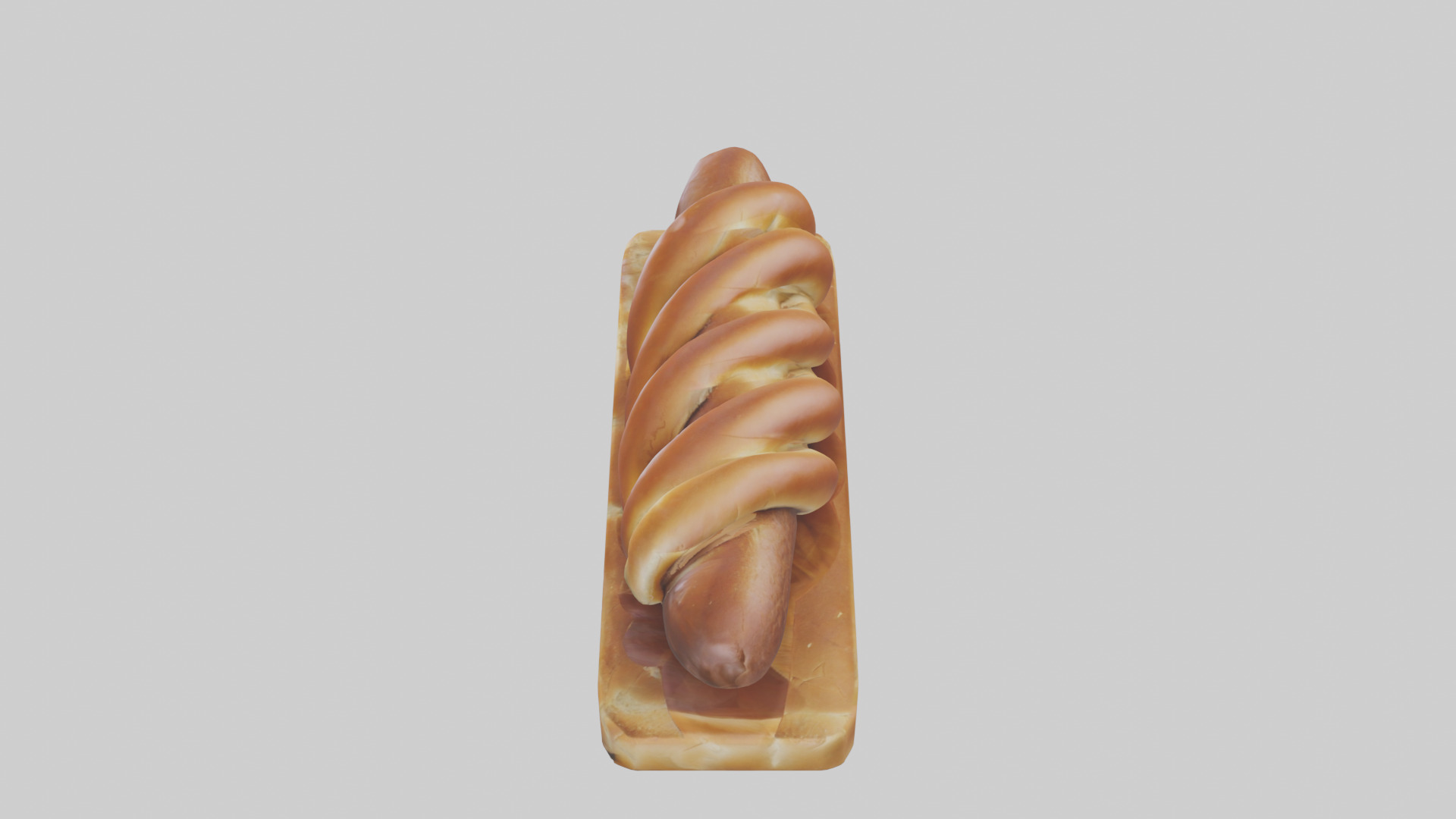 Pretzel dog model Low-poly 3D model_17