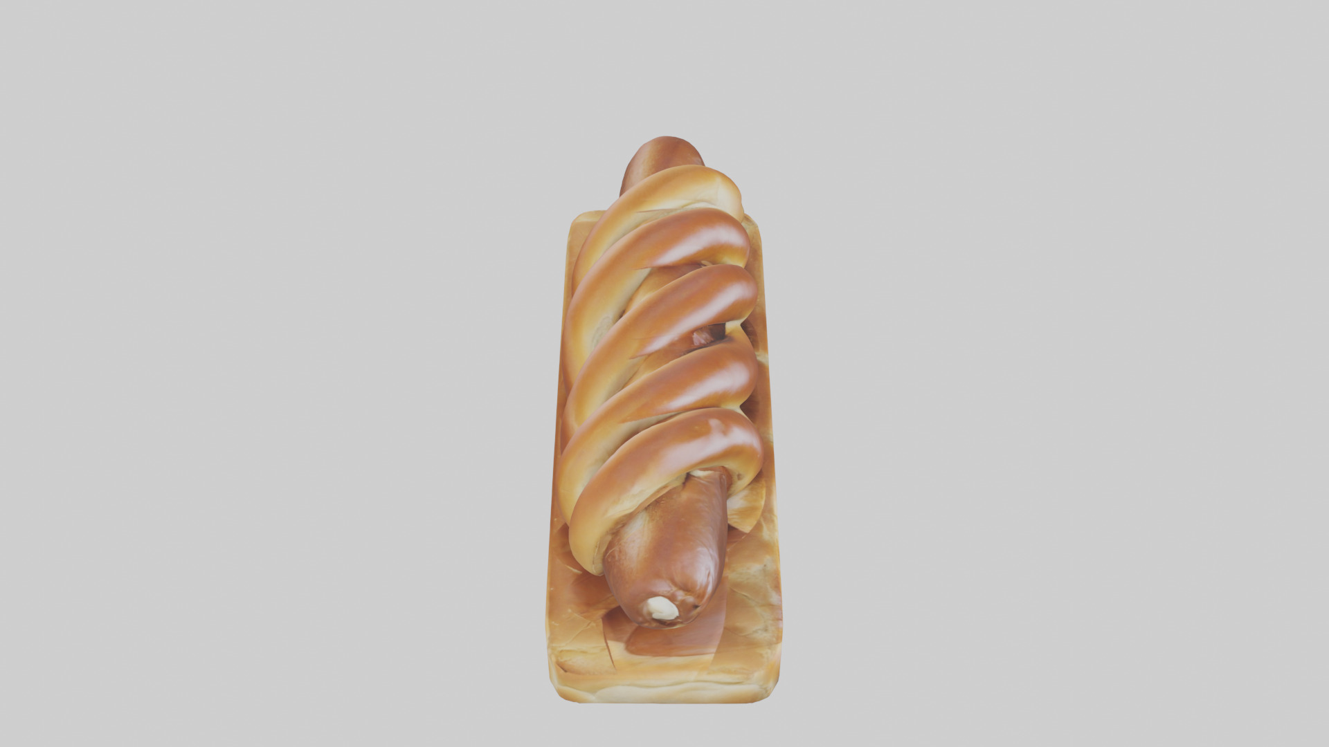 Pretzel dog model Low-poly 3D model_18