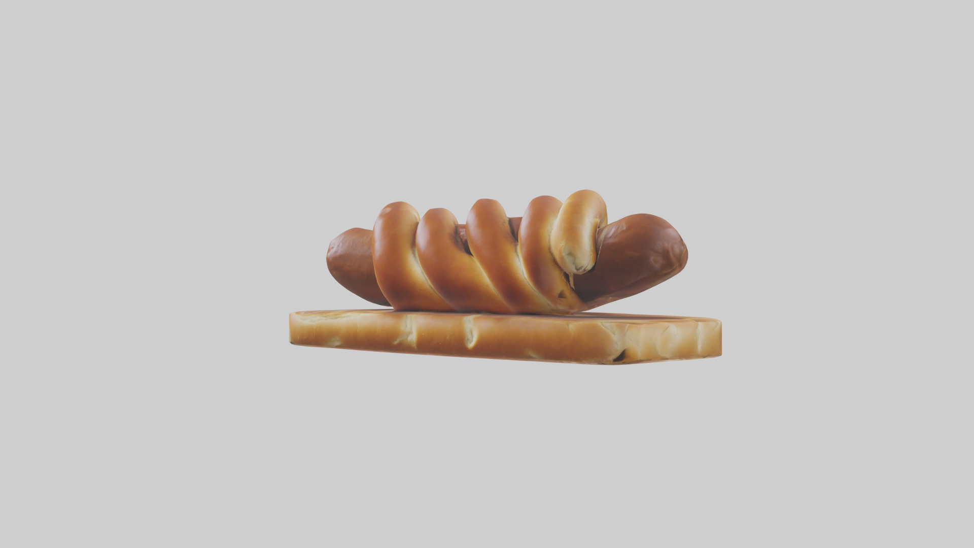 Pretzel dog model Low-poly 3D model_10