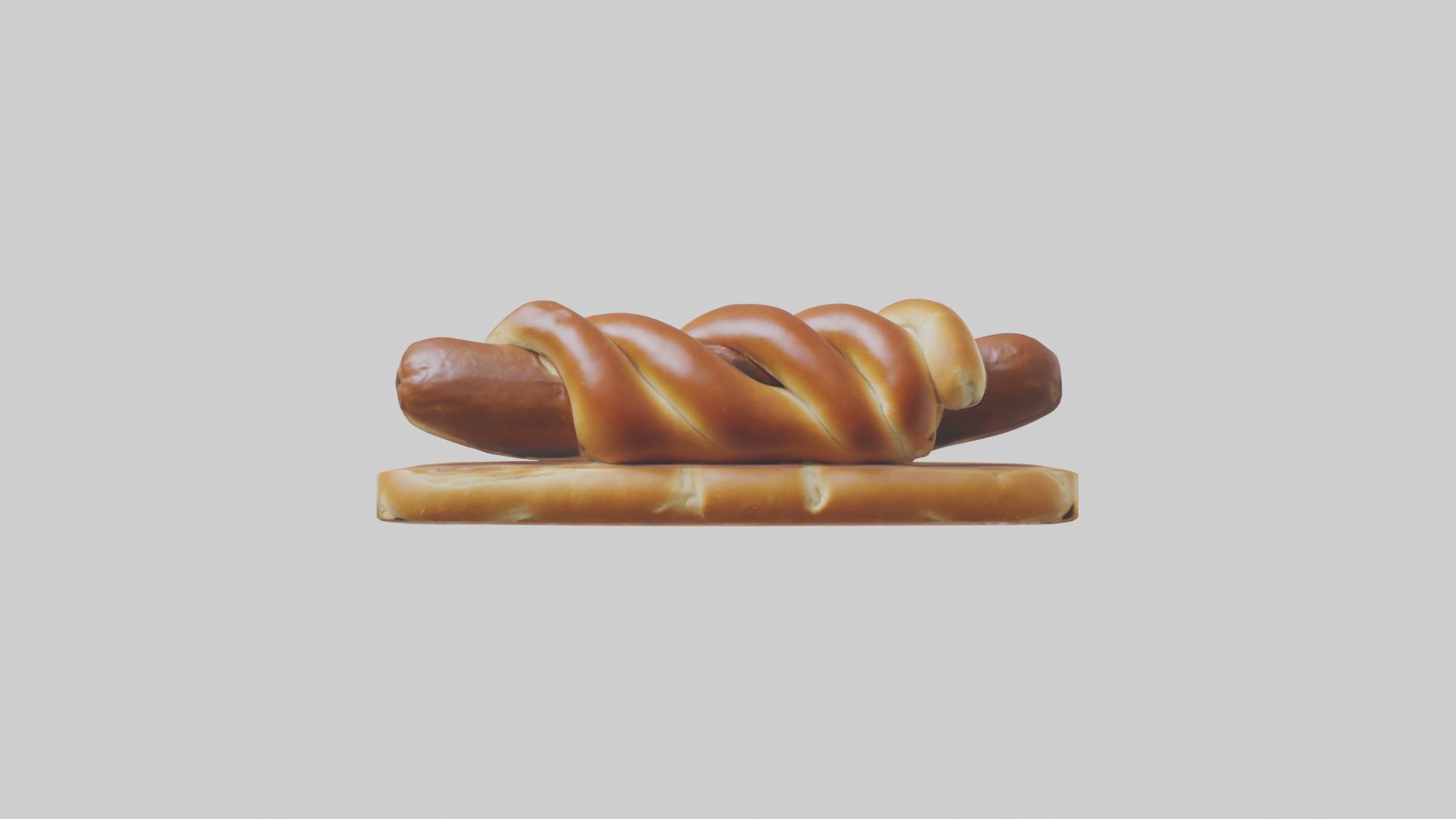 Pretzel dog model Low-poly 3D model_9