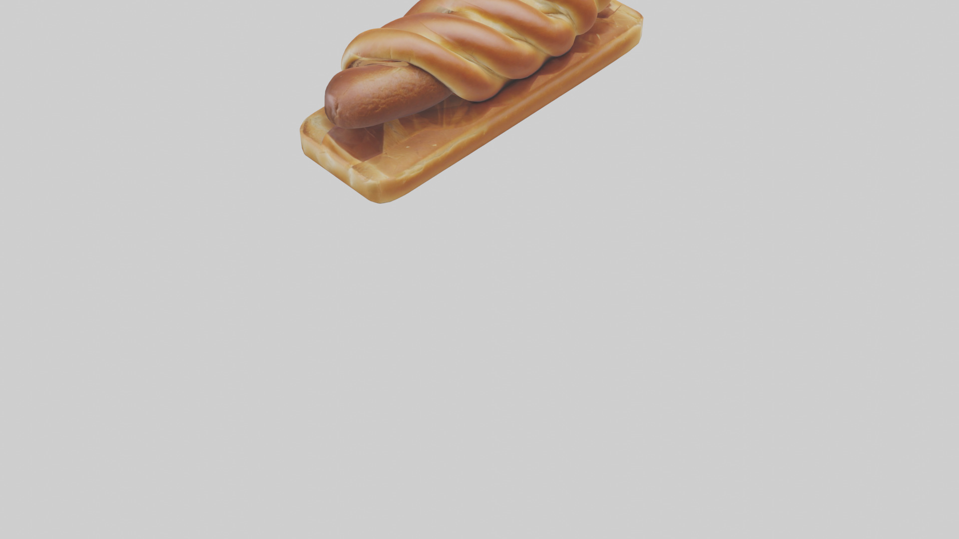 Pretzel dog model Low-poly 3D model_3