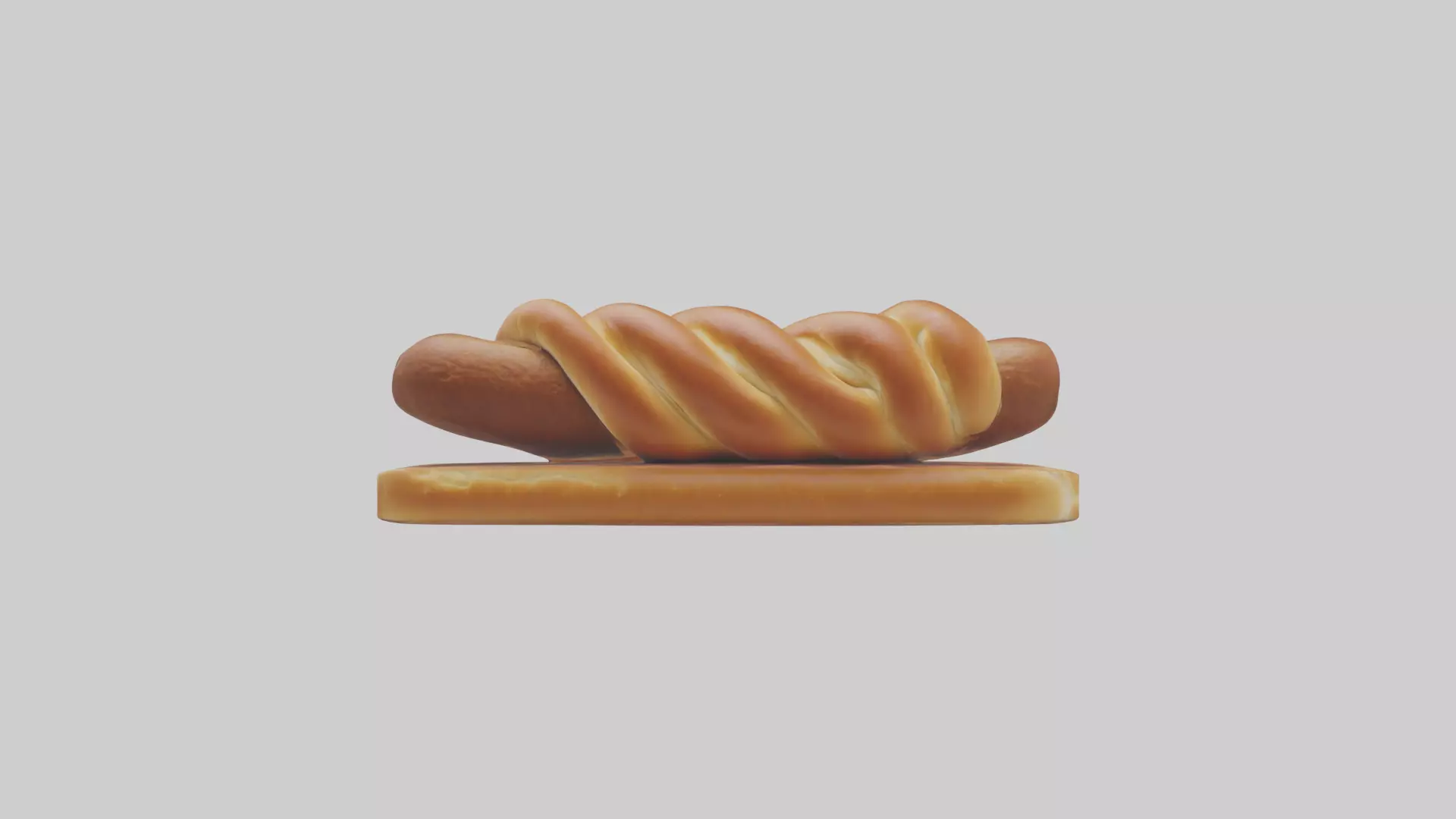 Pretzel dog model Low-poly 3D model_0