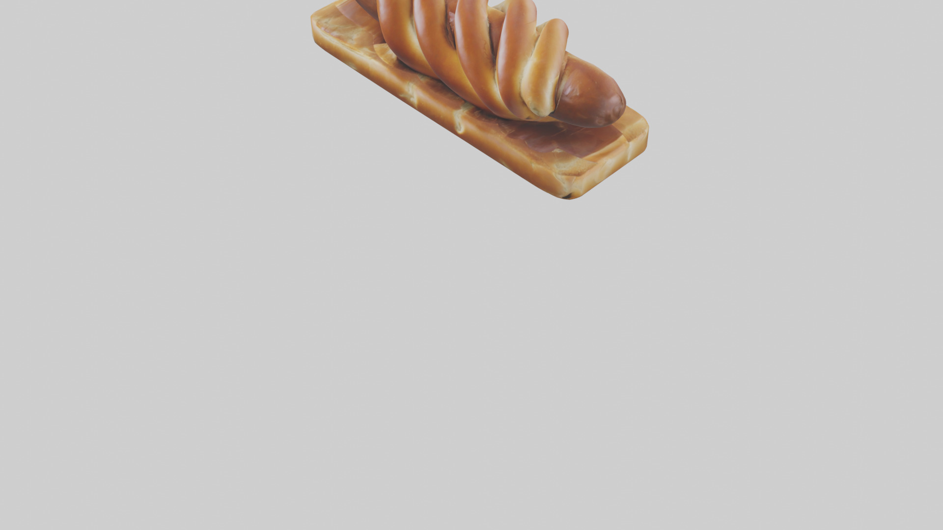 Pretzel dog model Low-poly 3D model_5