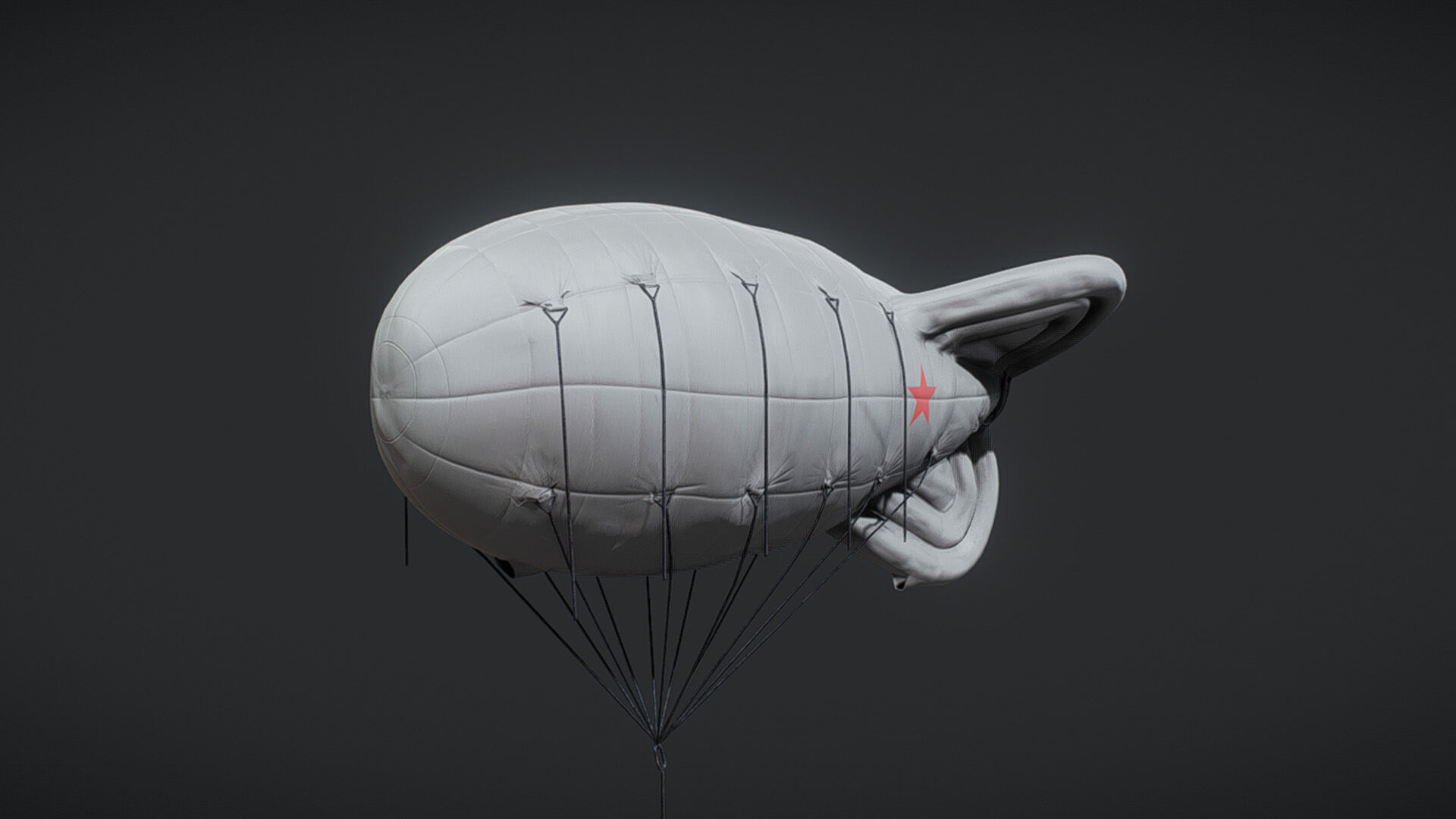 Barrage Balloon WW2  3D model_10