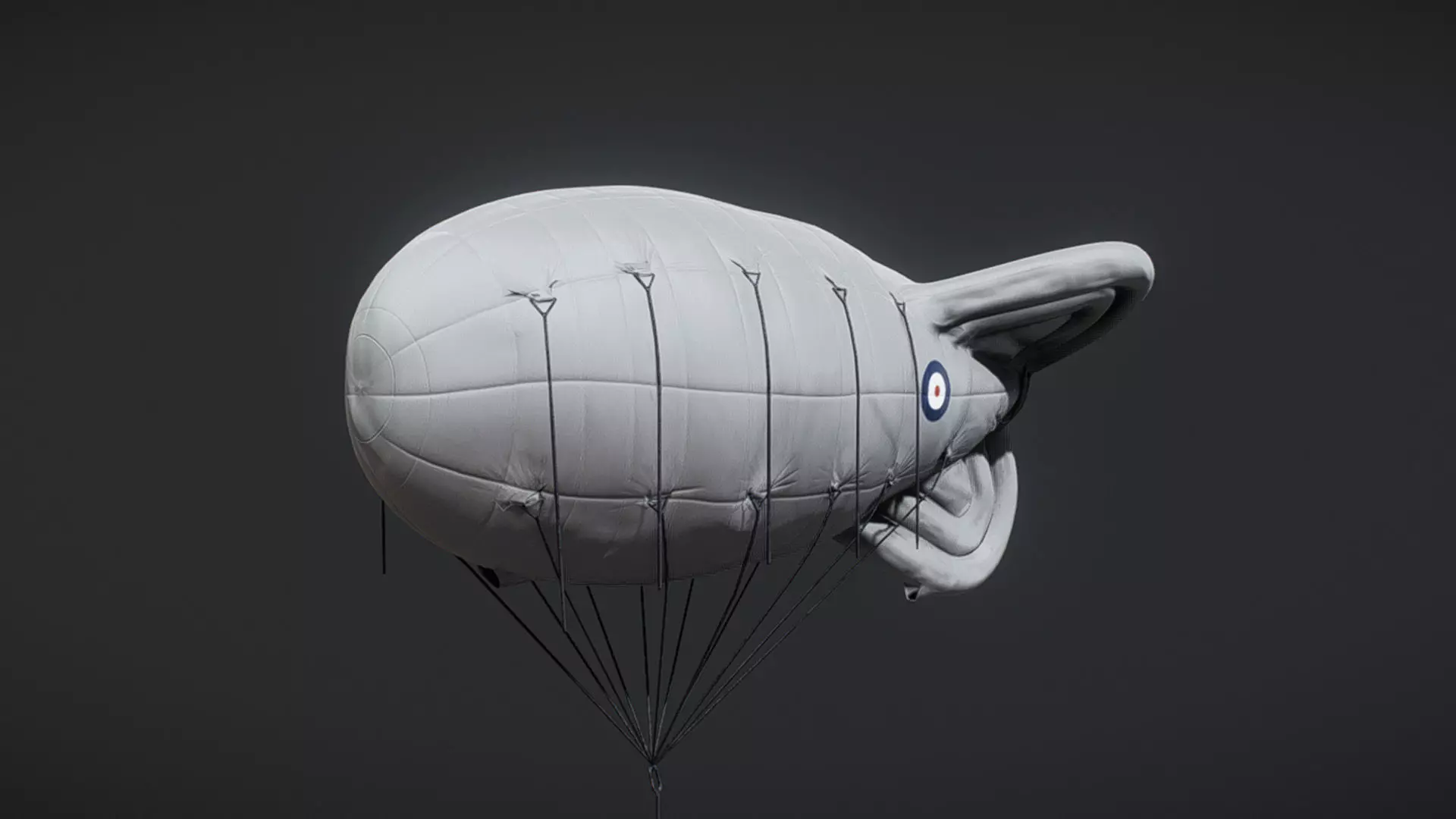 Barrage Balloon WW2  3D model_0