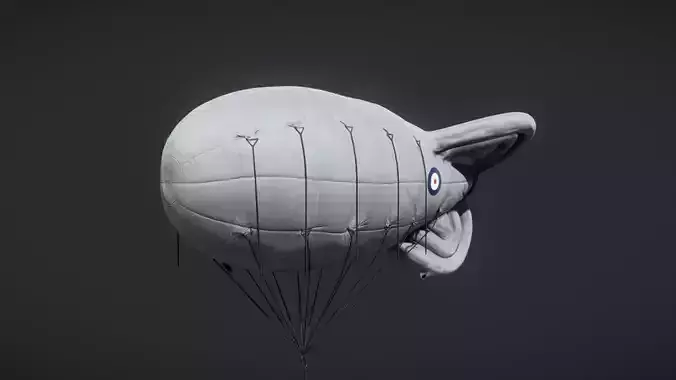 Barrage Balloon WW2  3D model