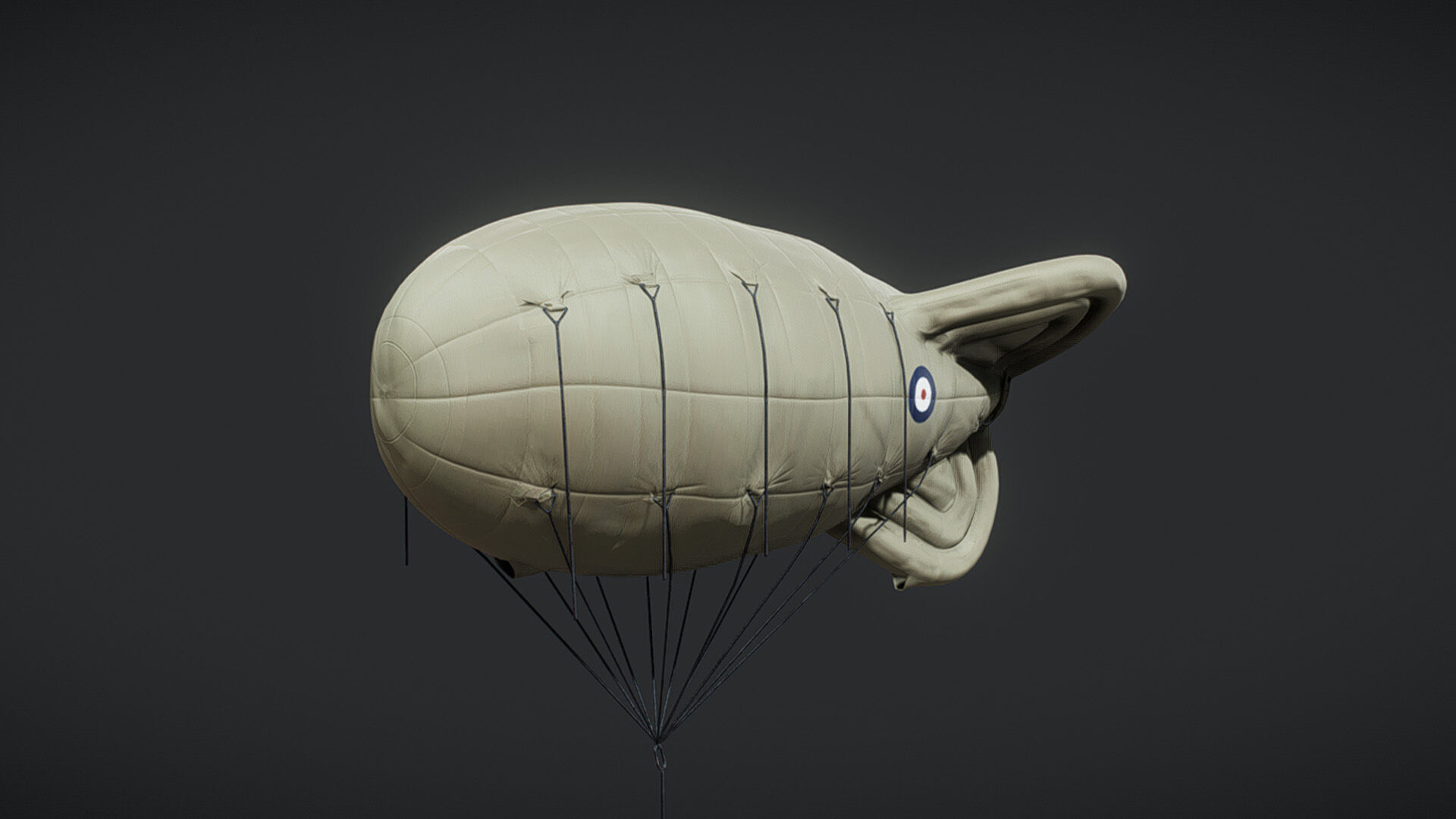 Barrage Balloon WW2  3D model_8